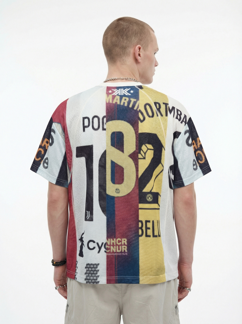 STARRVAINT Vintage Football Patchwork Jersey