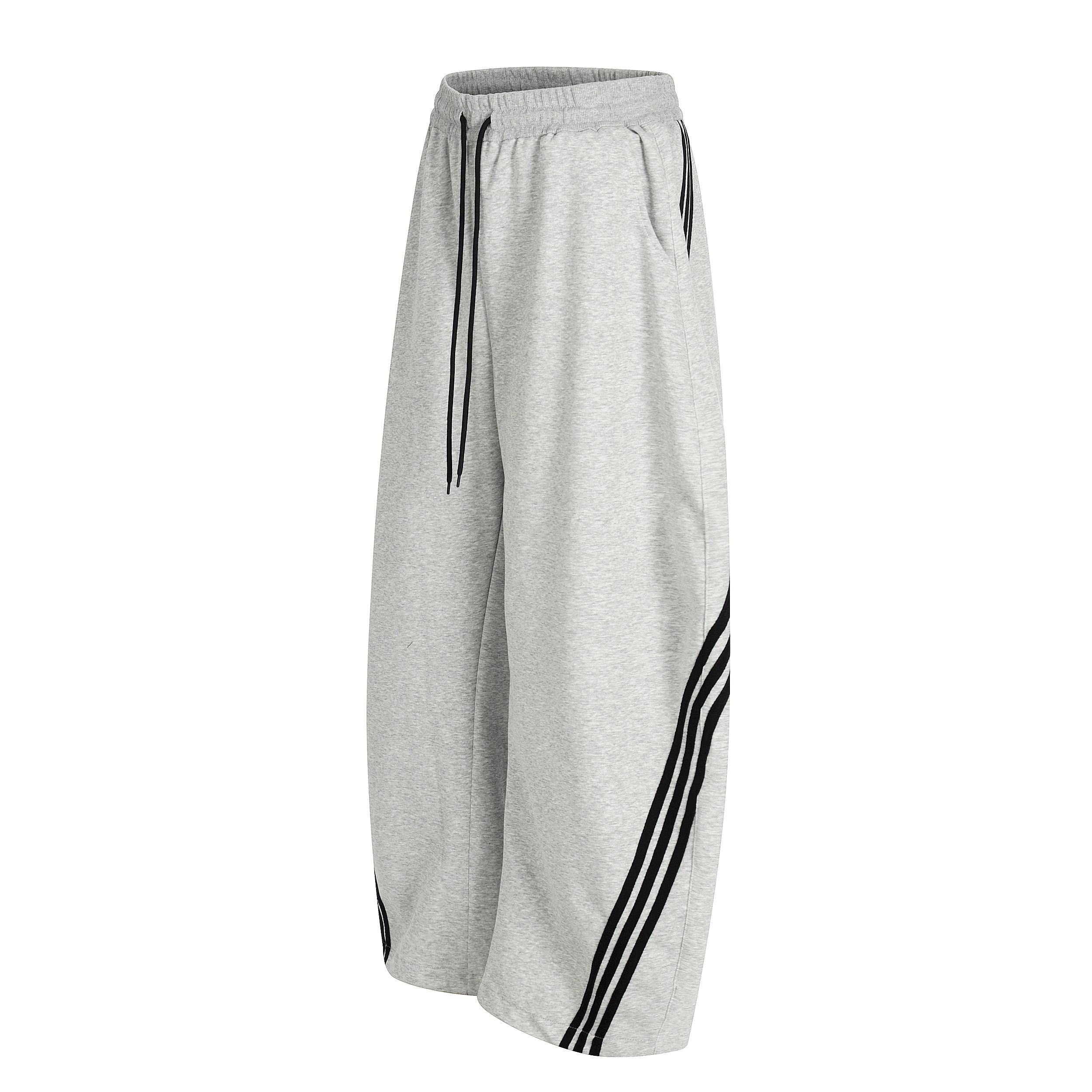 STARRVAINT Curved Stripe Wide-Leg Pants