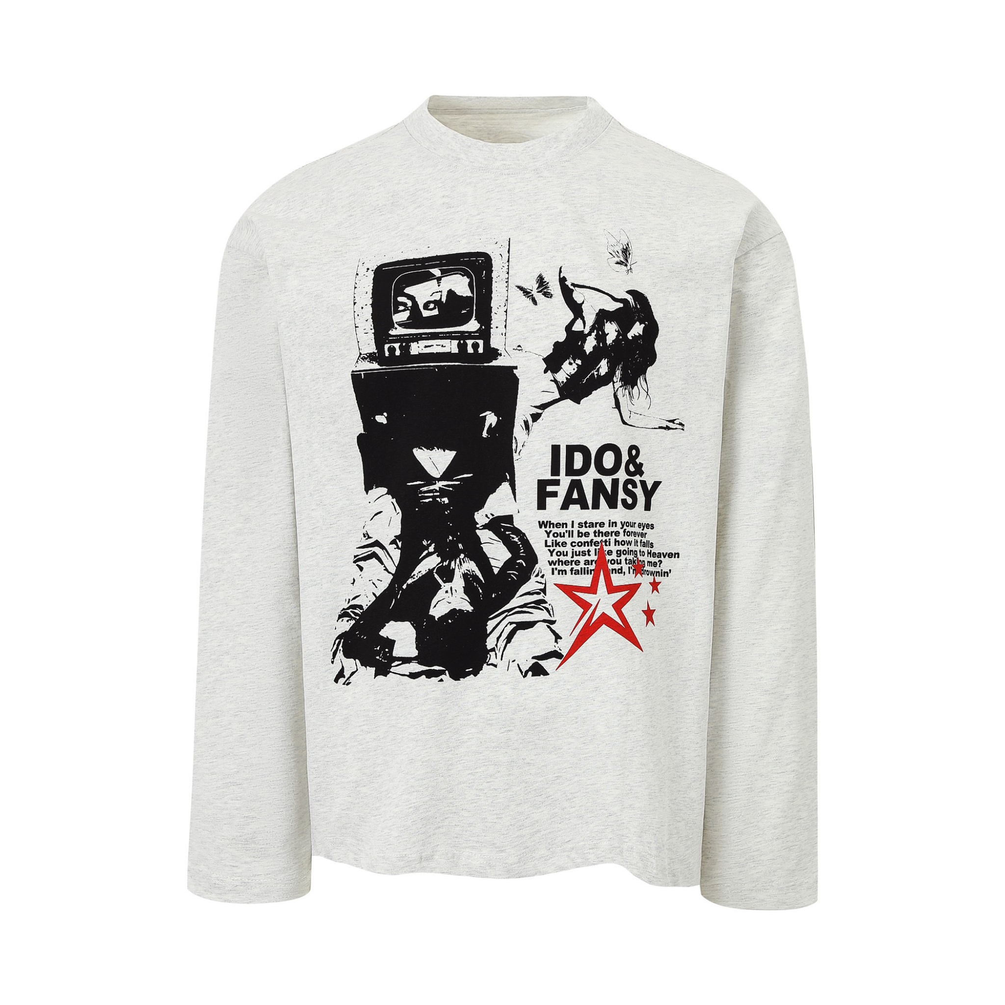STARRVAINT Graphic Collage Long-Sleeve Tee