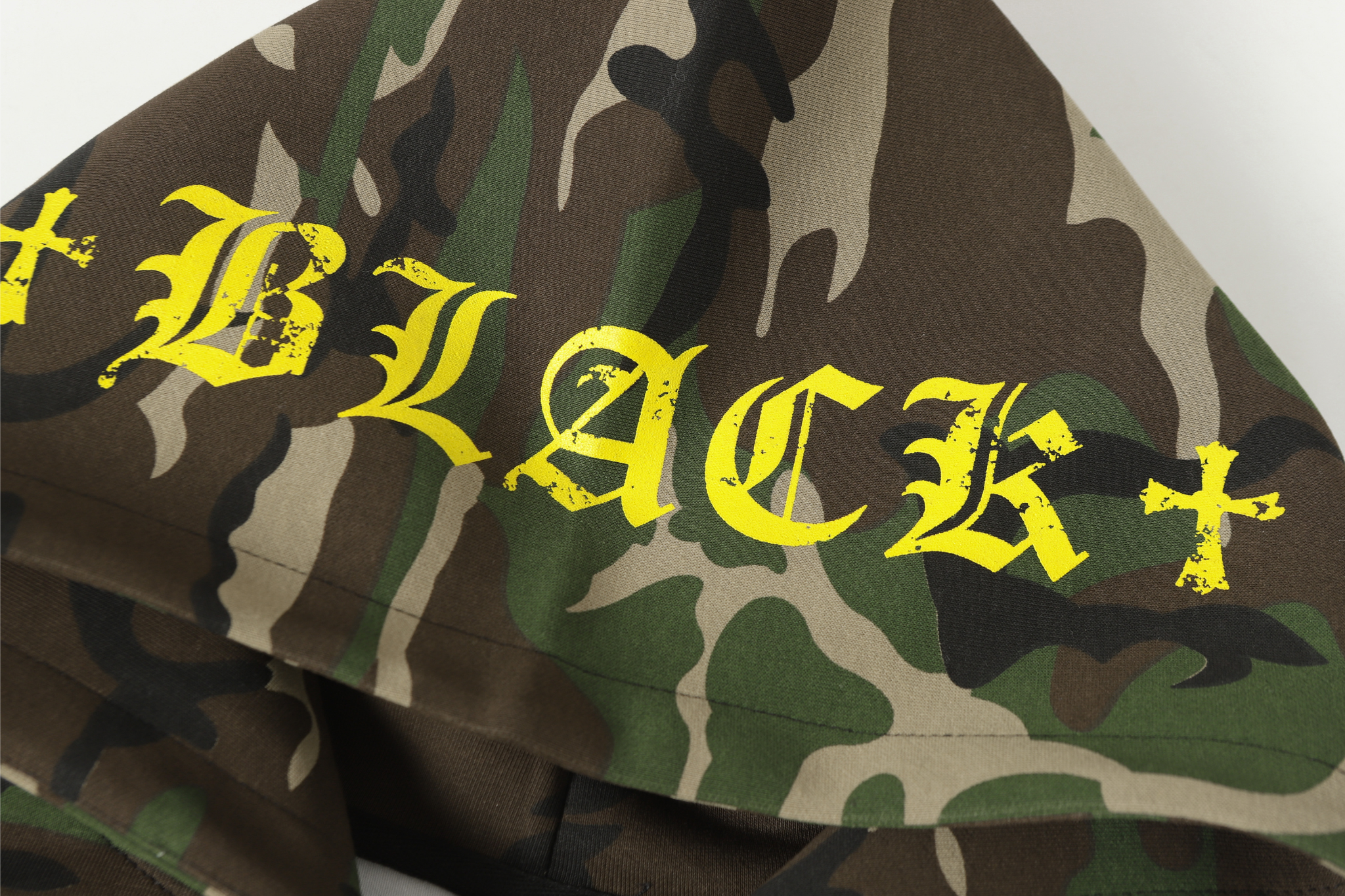STARRVAINT Camo Angel Graphic Zip Hoodie