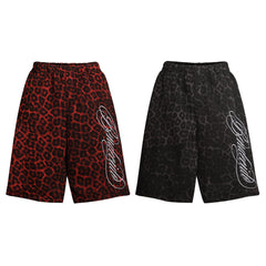 STARRVAINT Leopard Print Loose Shorts