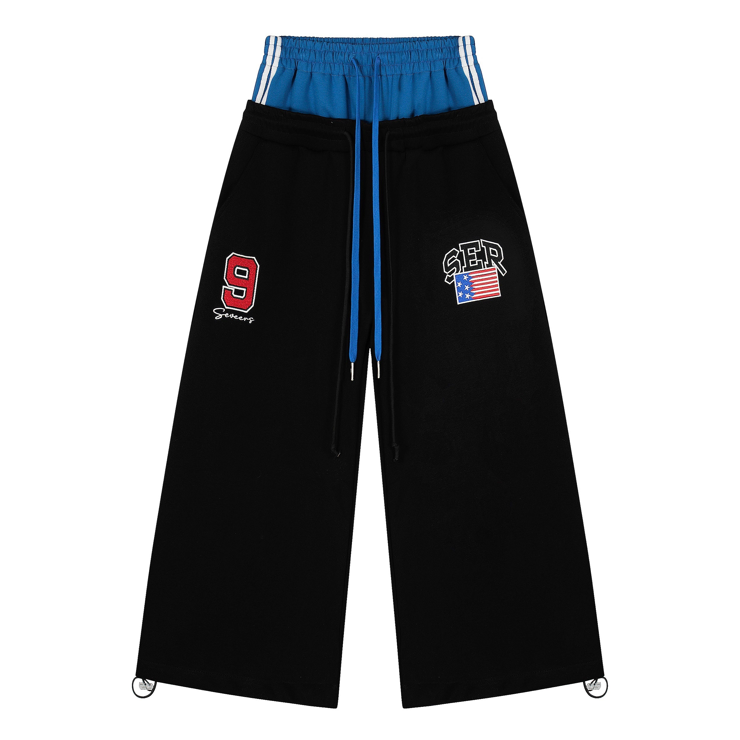 STARRVAINT Varsity Patch Wide-Leg Sweatpants