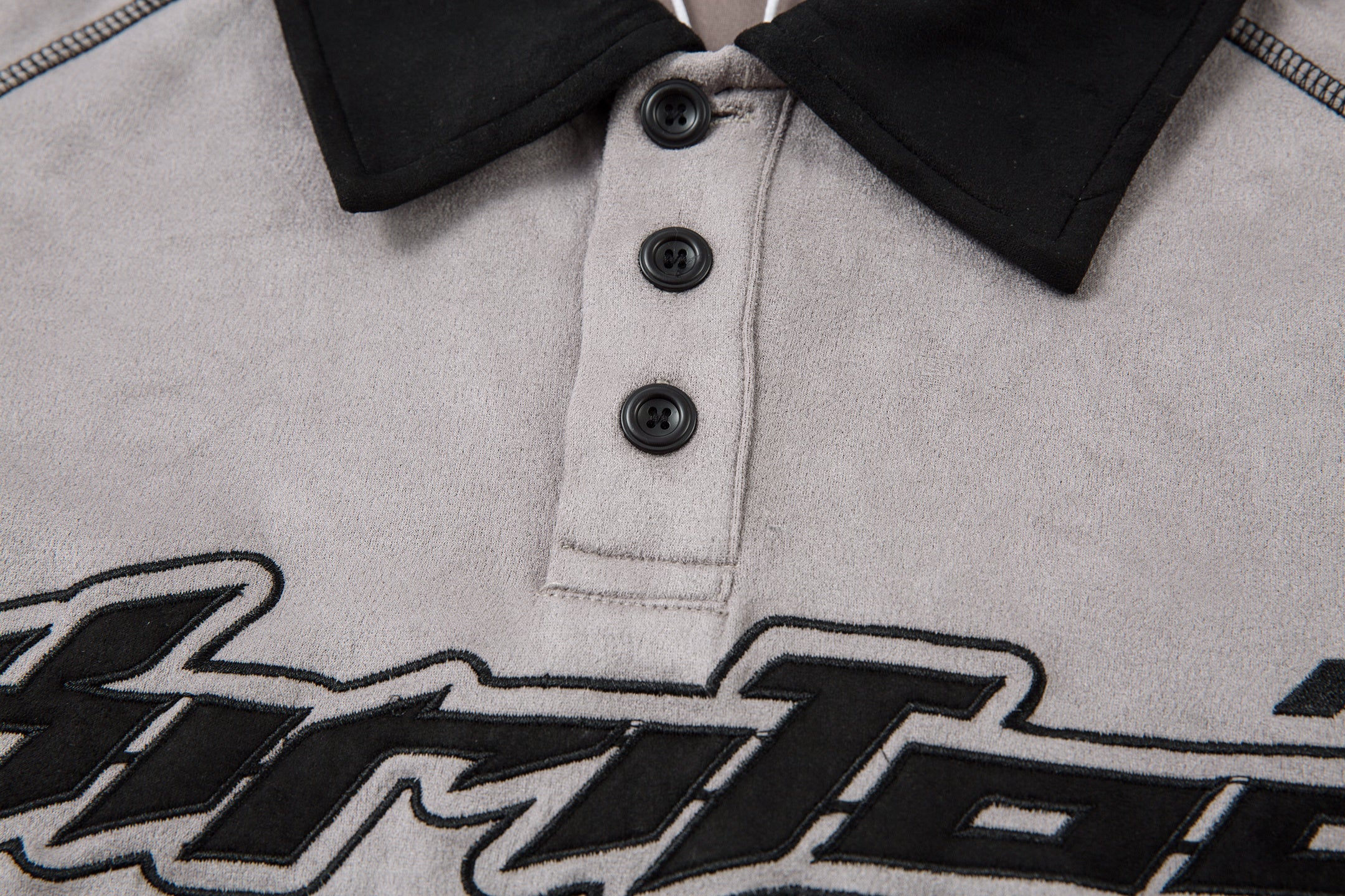STARRVAINT Contrast Panel Long-Sleeve Polo