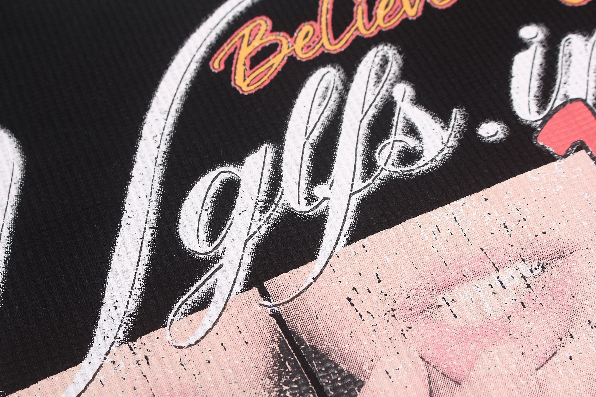 STARRVAINT Vintage Graphic Waffle Long Sleeve