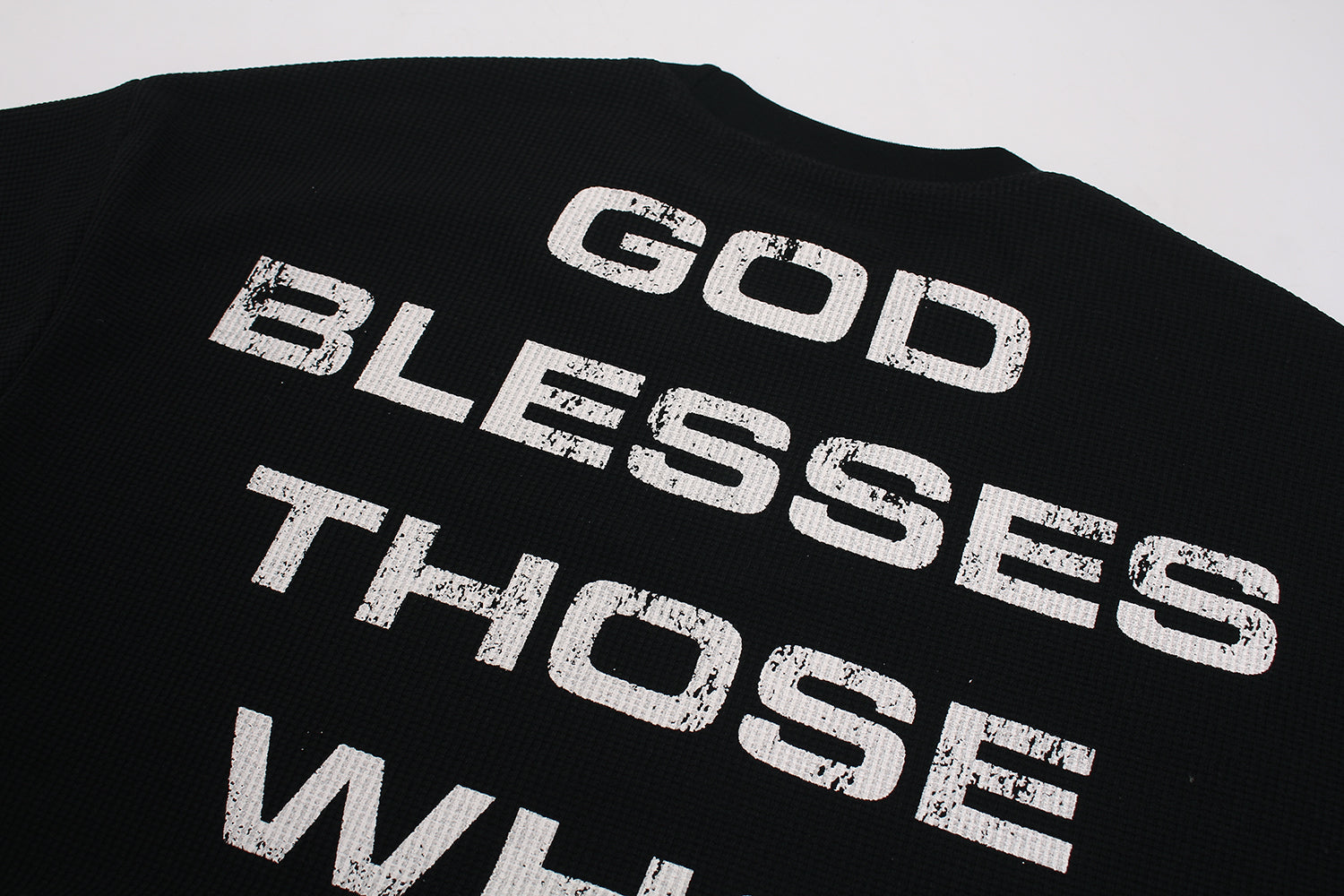 STARRVAINT Cross Graphic Waffle Long Sleeve