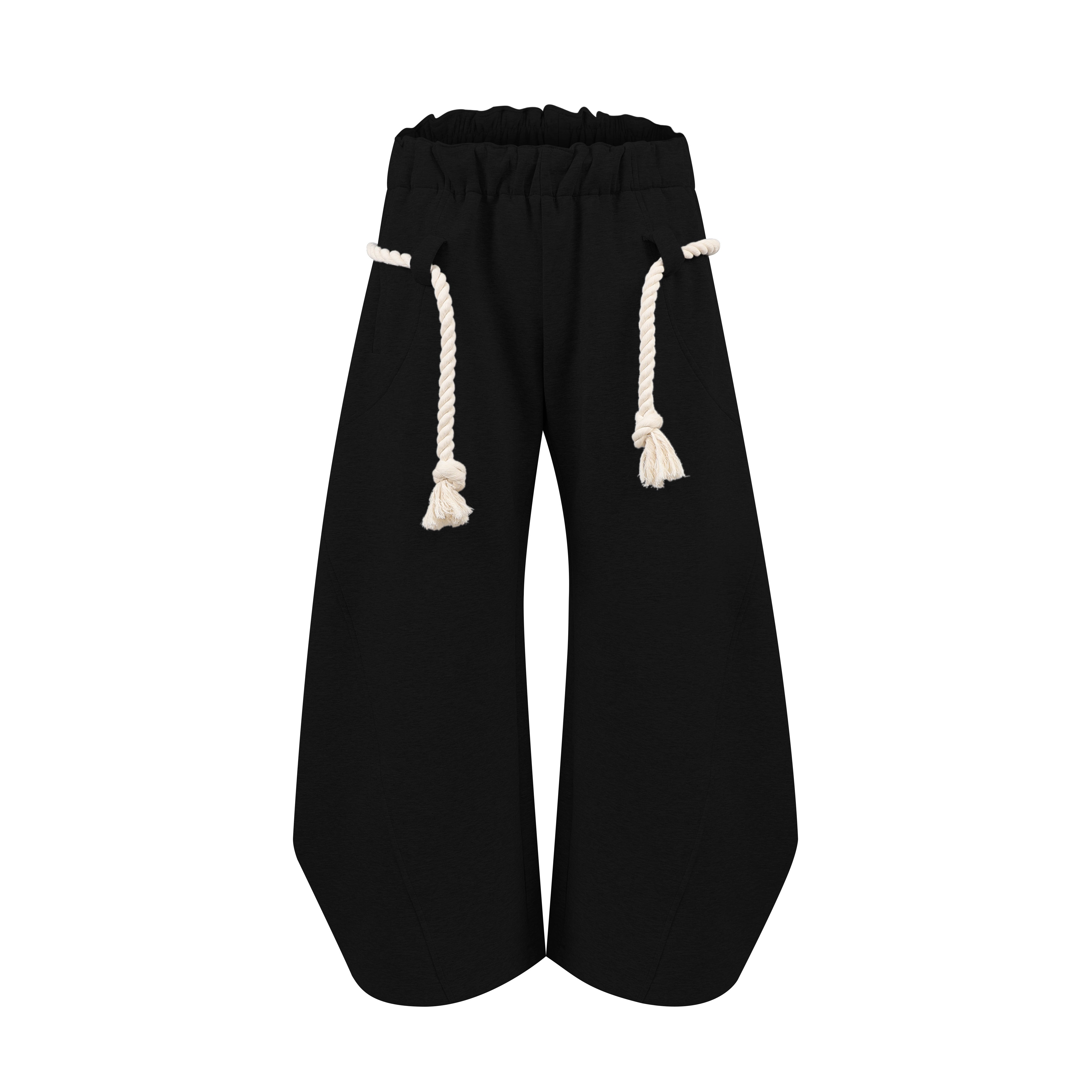 STARRVAINT Rope Drawstring Barrel Pants