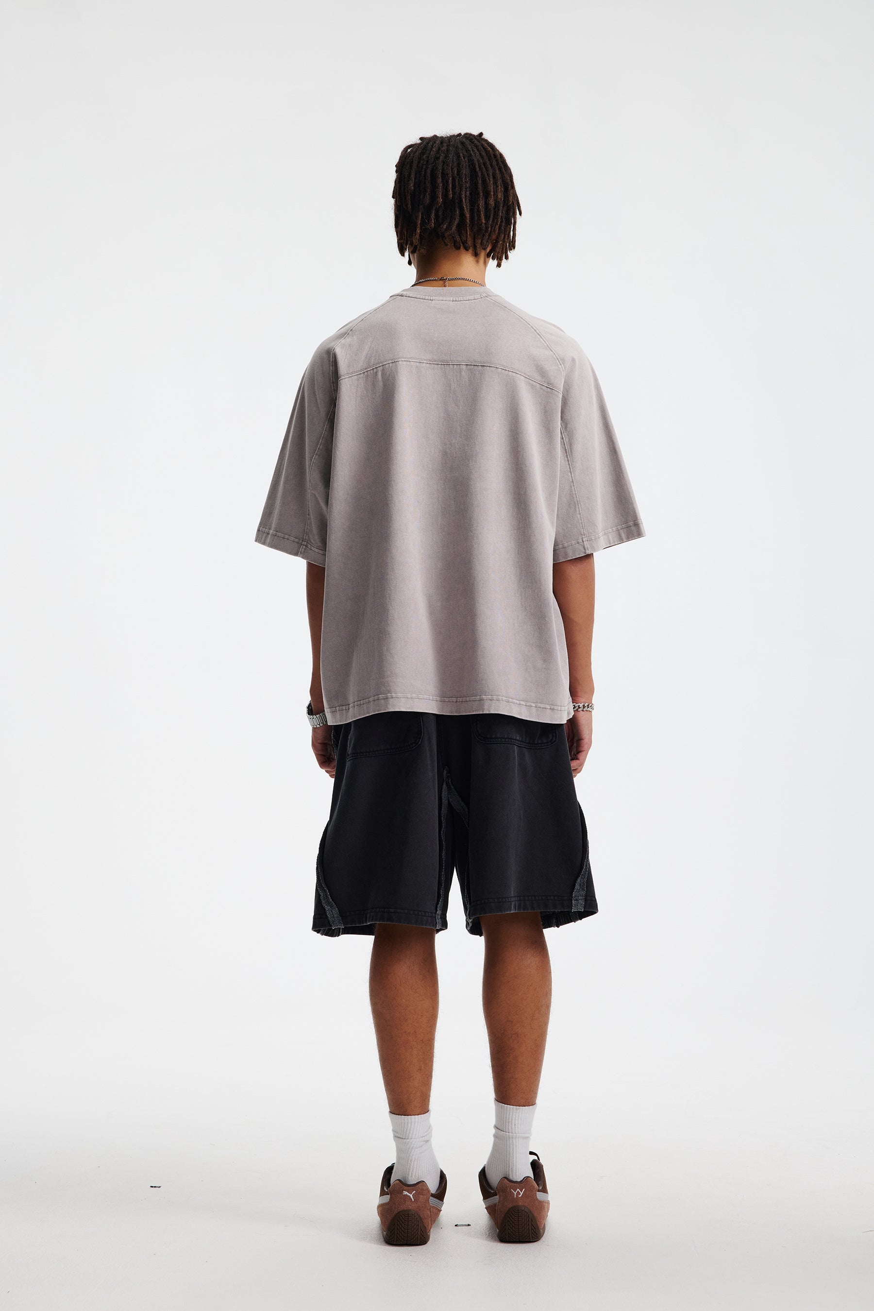 STARRVAINT Vintage Washed Short-Sleeve Cotton Tee