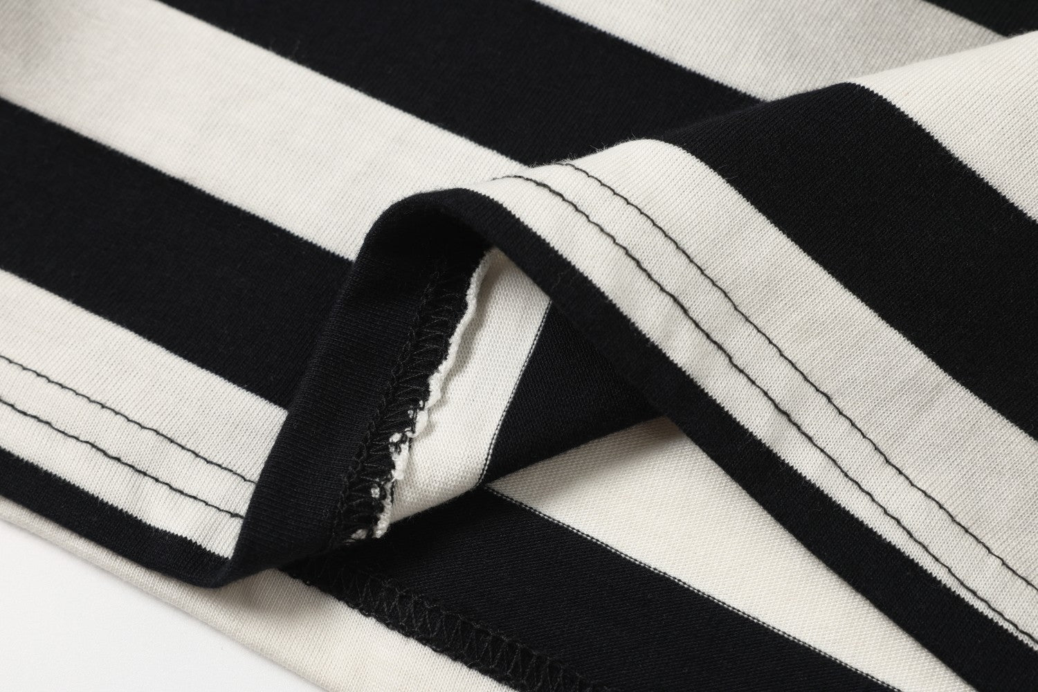 STARRVAINT Leopard Collar Stripe Polo Tee