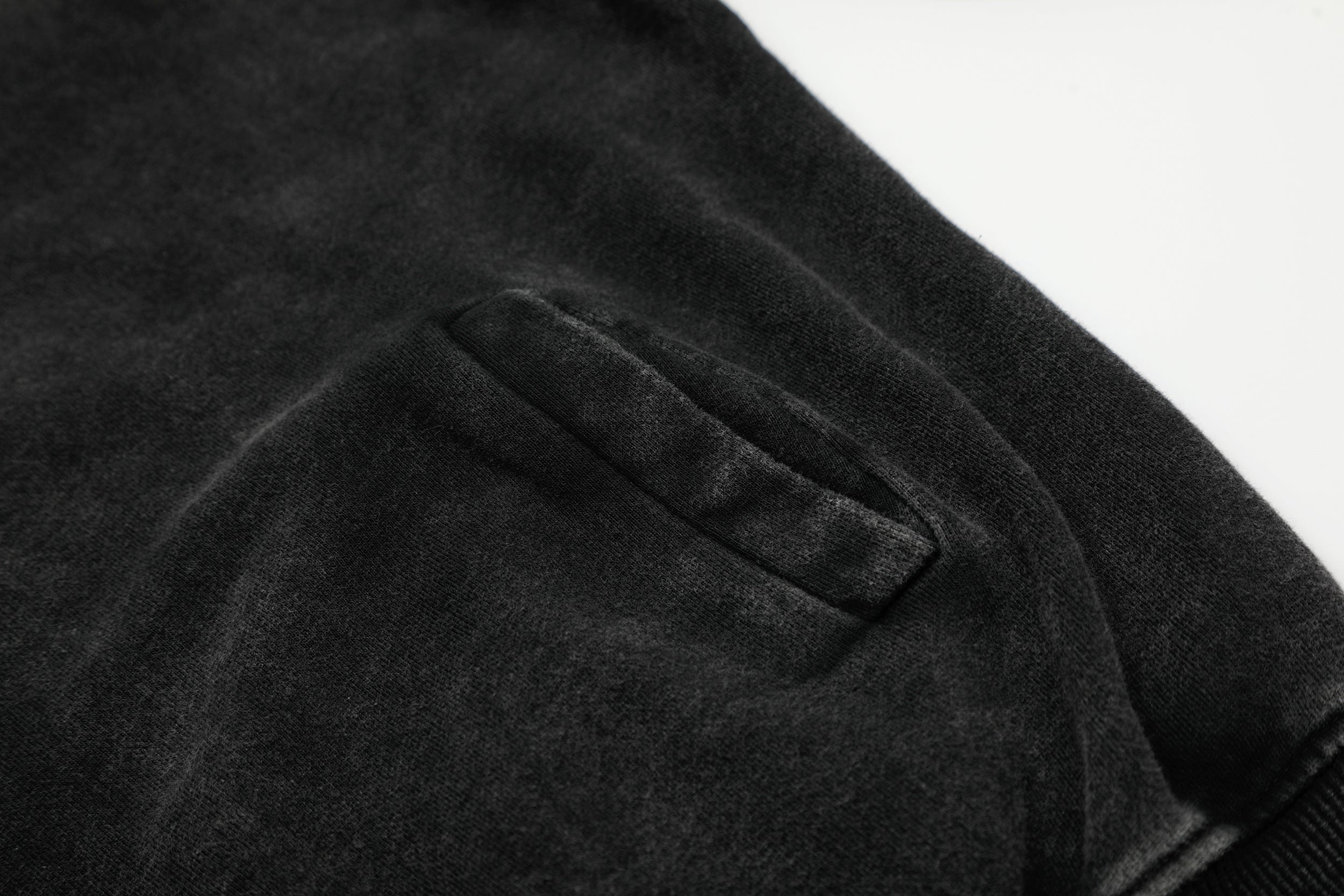 STARRVAINT Asymmetric Zip Washed Hoodie Jacket