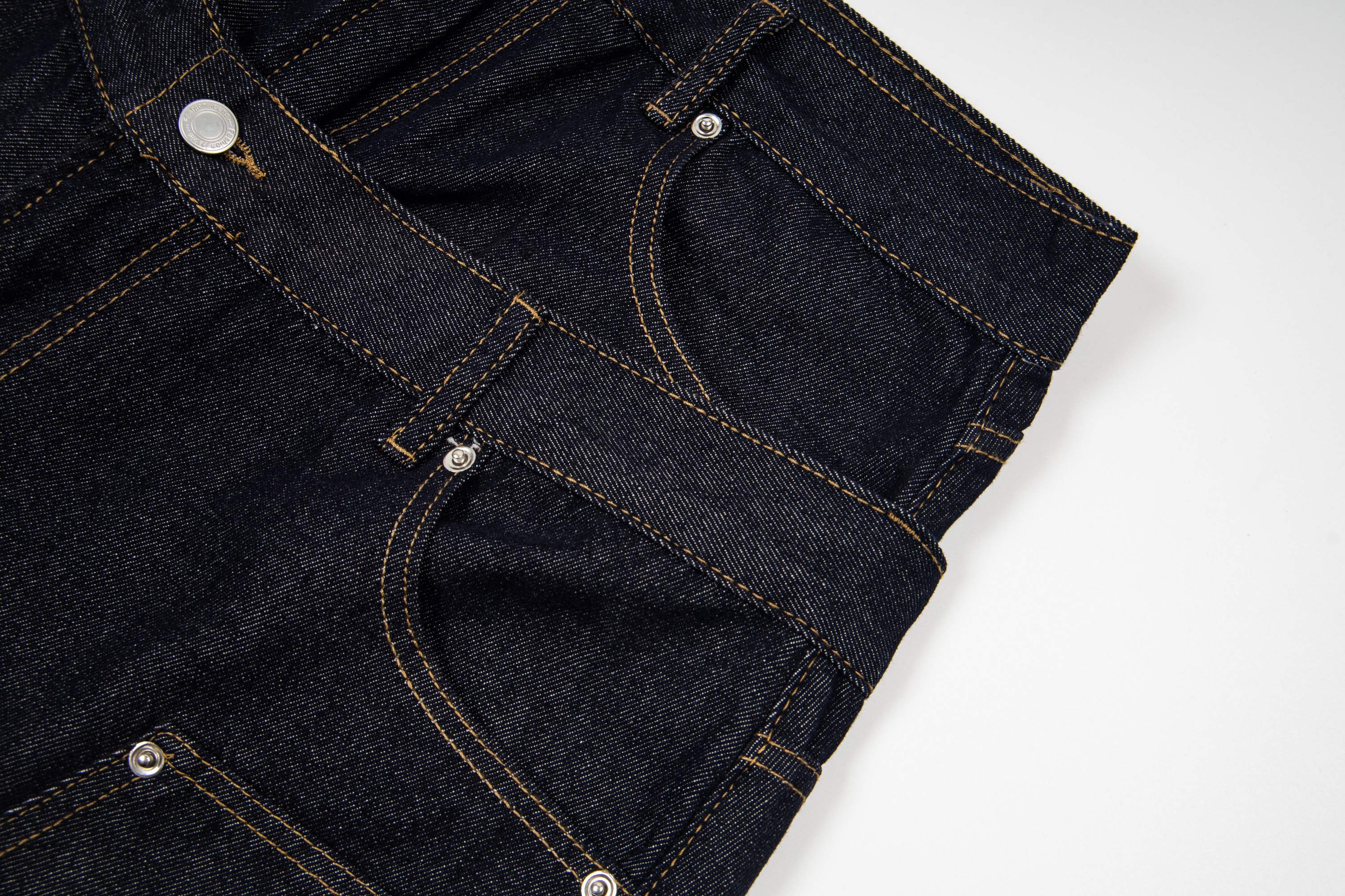 STARRVAINT “Double Waist Panel Denim Shorts”
