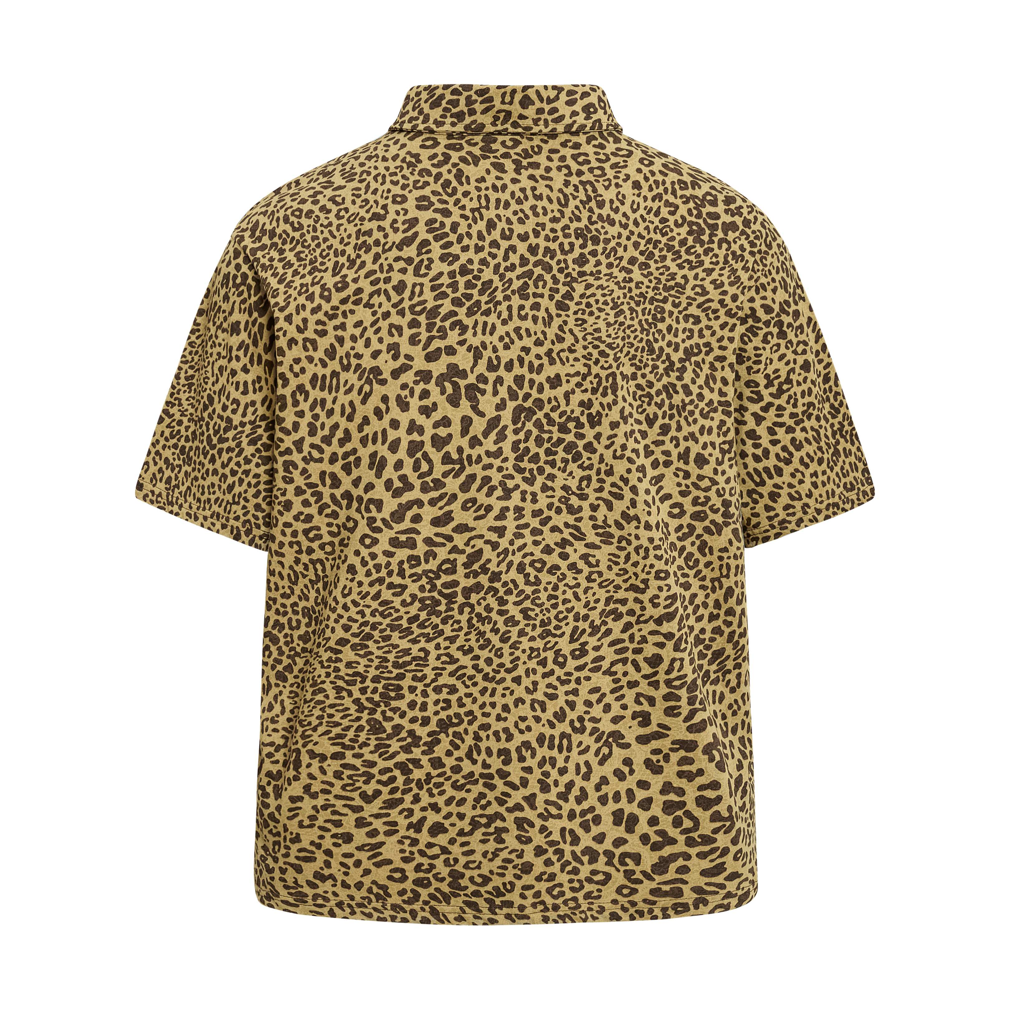 STARRVAINT Leopard Vintage Polo Tee