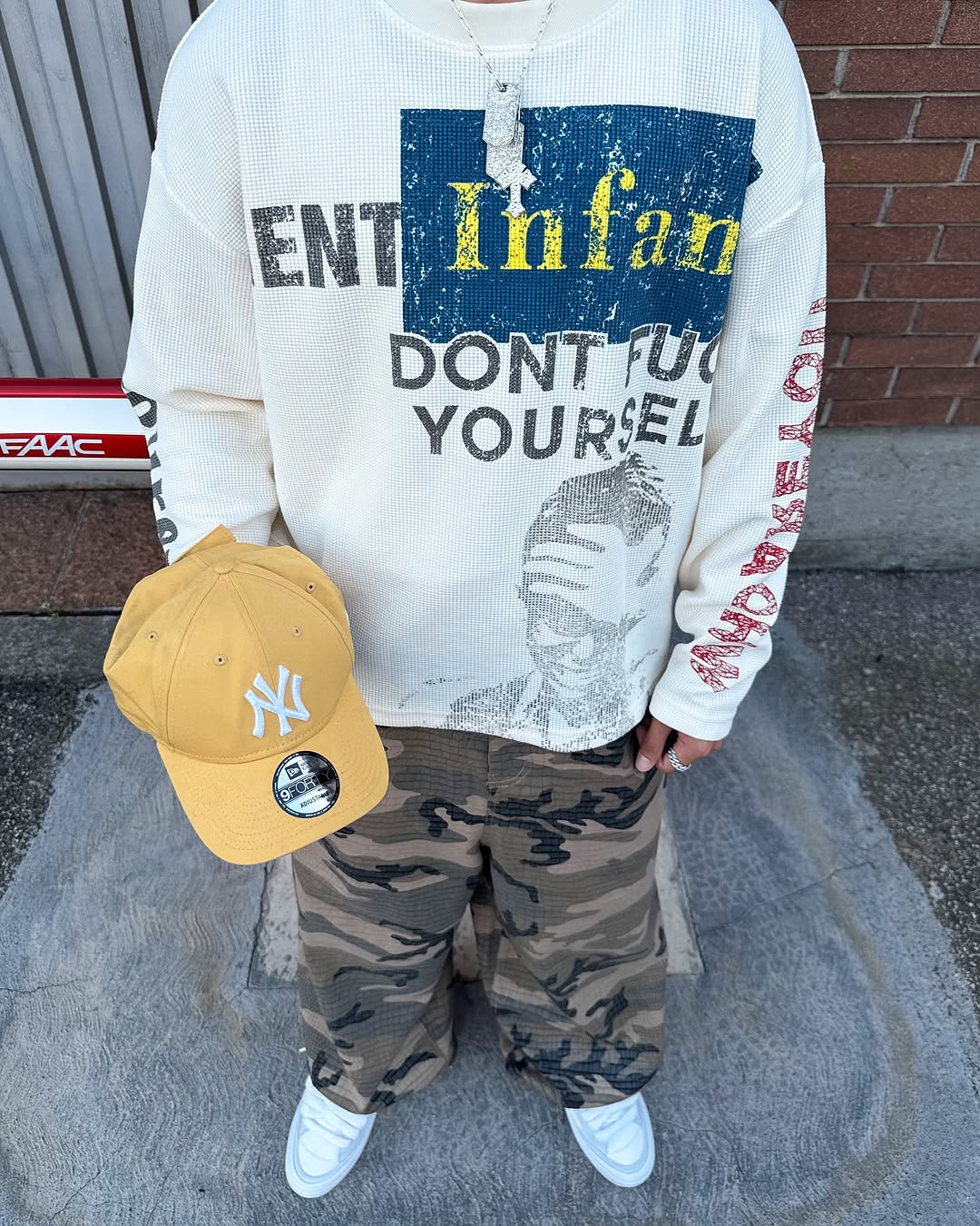 STARRVAINT “COPYCAT WAR” Heavy Waffle Long Sleeve