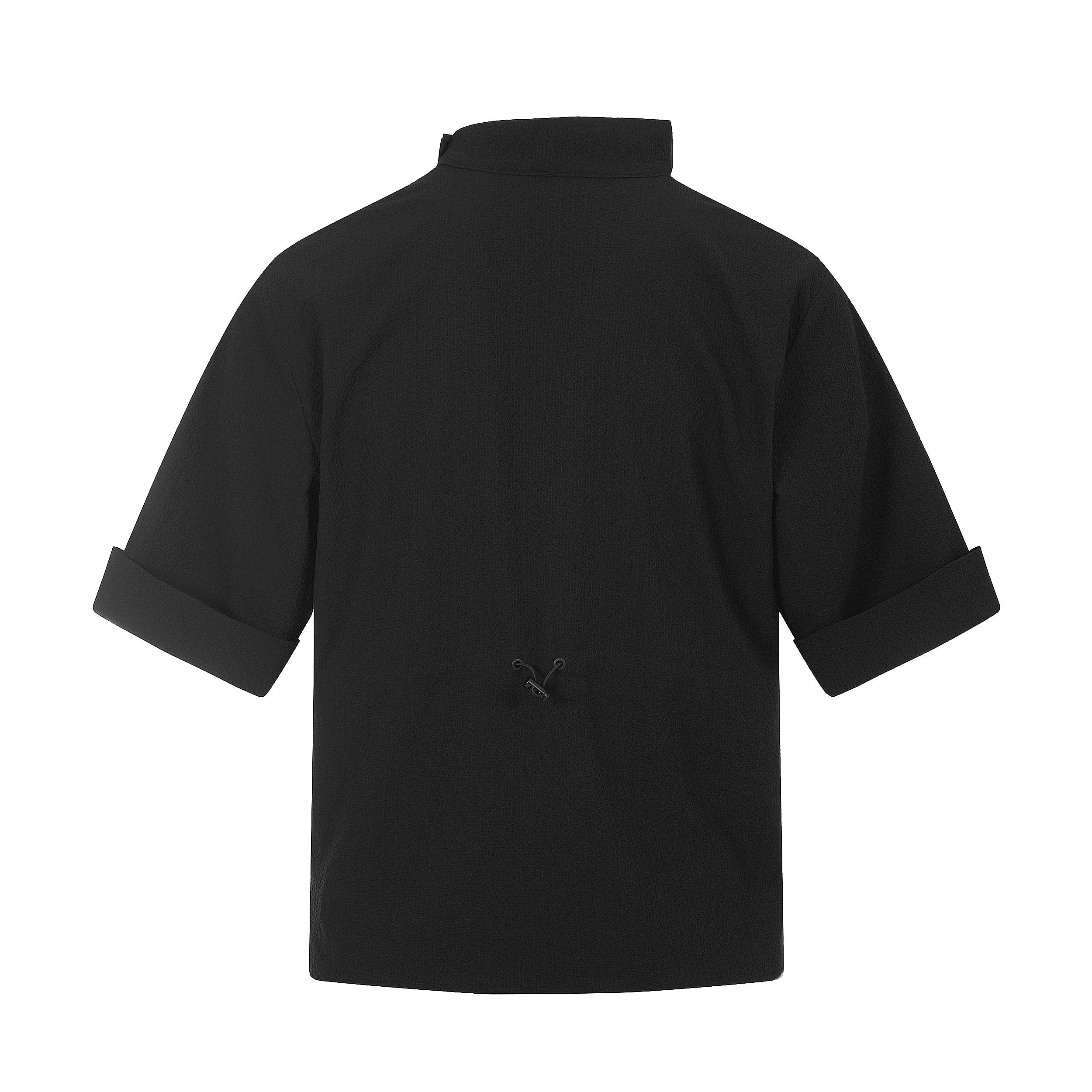 STARRVAINT “Asymmetrical Stand-Collar Shirt”