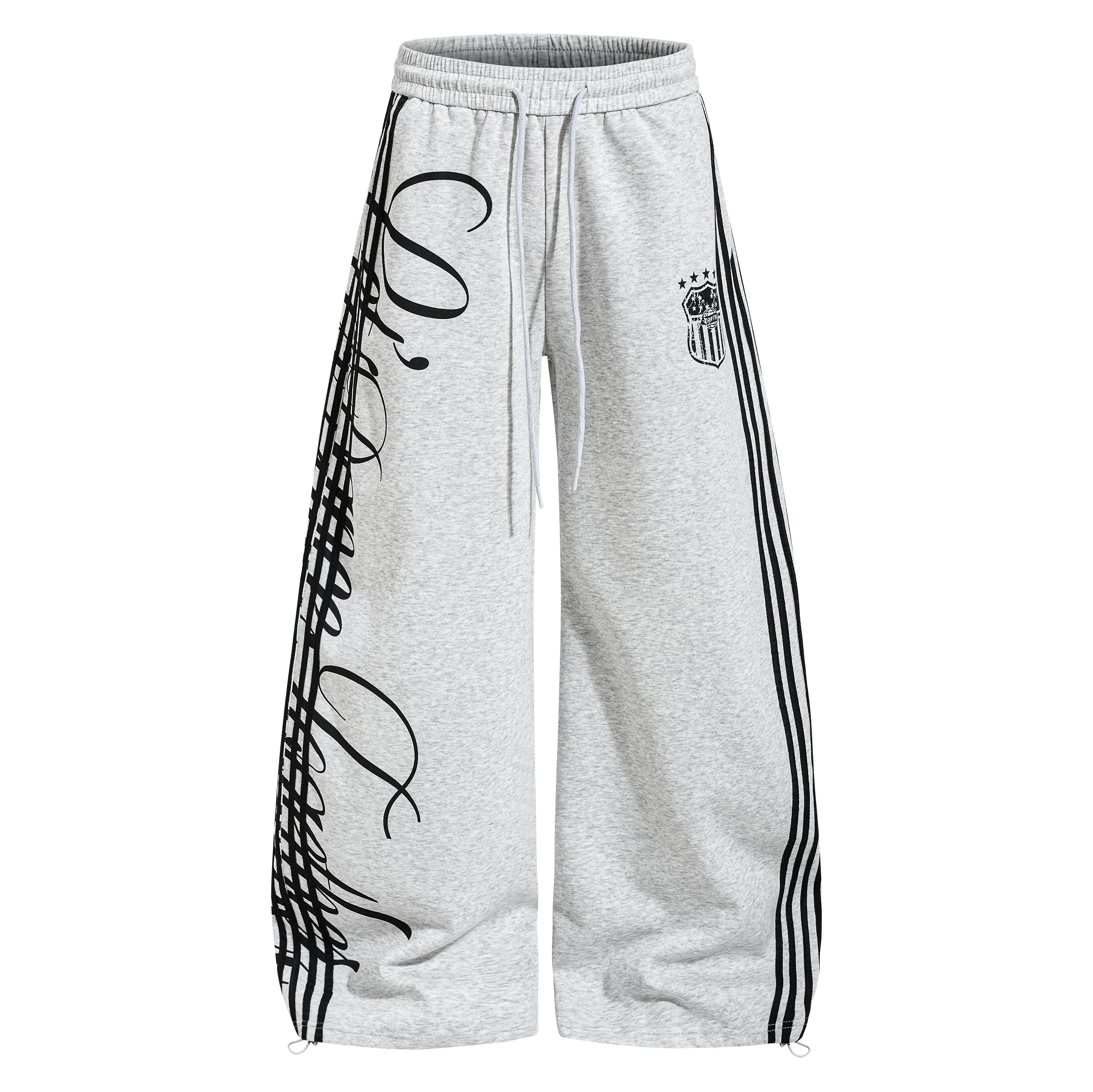 STARRVAINT Script Stripe Wide-Leg Sweatpants