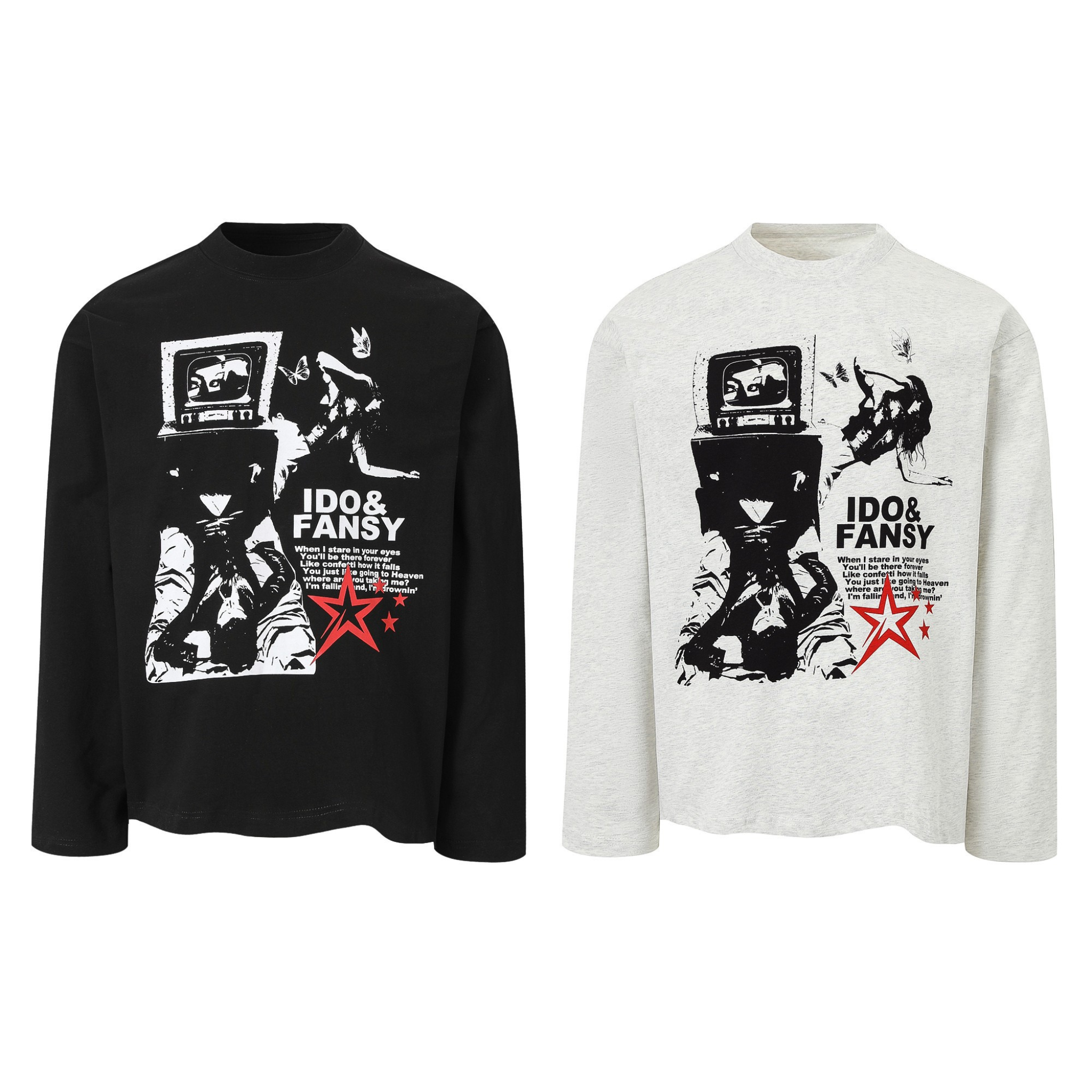 STARRVAINT Graphic Collage Long-Sleeve Tee