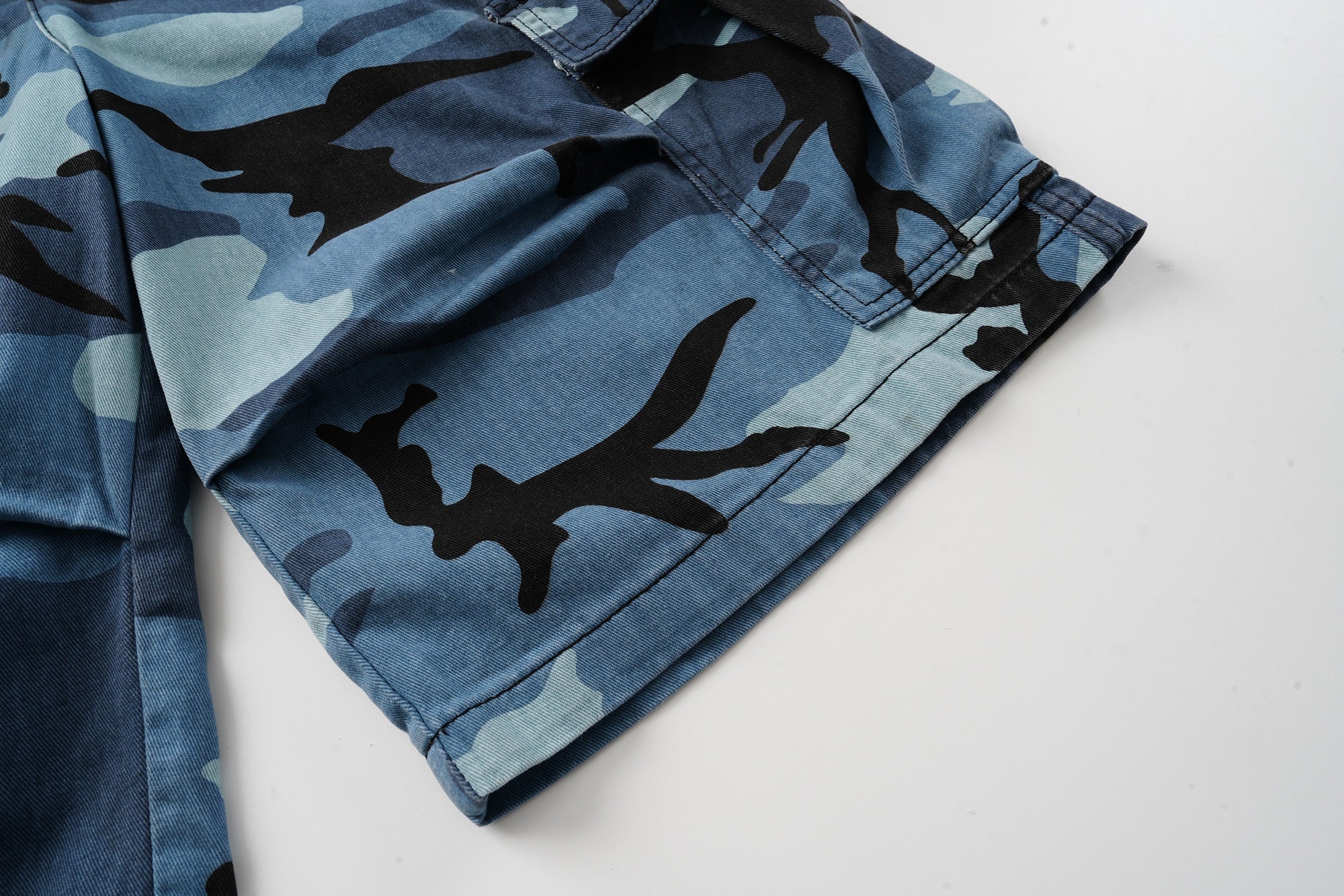 STARRVAINT Blue Camo Cargo Shorts