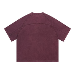 STARRVAINT Vintage Washed Short-Sleeve Cotton Tee