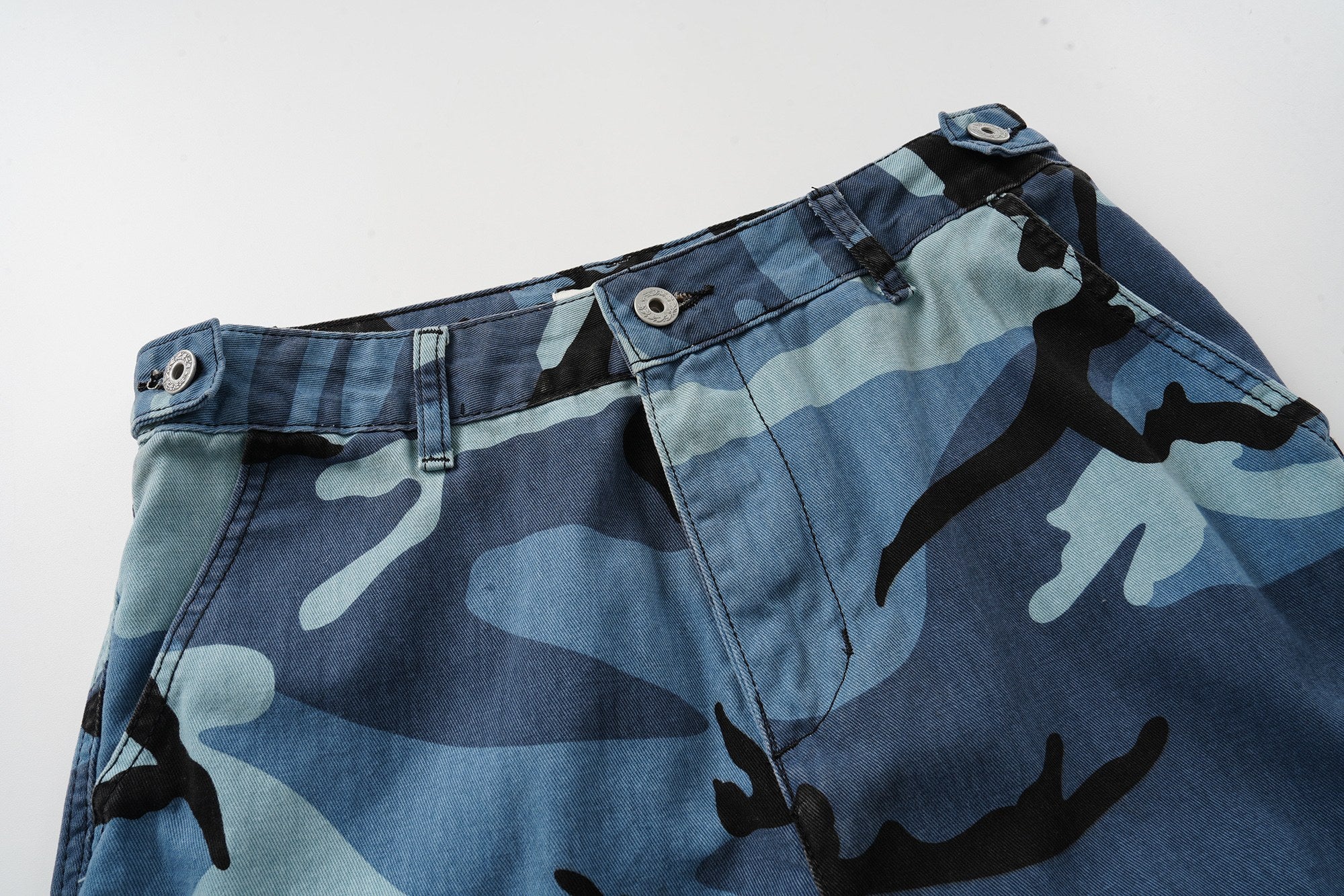 STARRVAINT Blue Camo Cargo Shorts