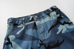 STARRVAINT Blue Camo Cargo Shorts