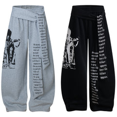 STARRVAINT Rock Graphic Wrap Pants