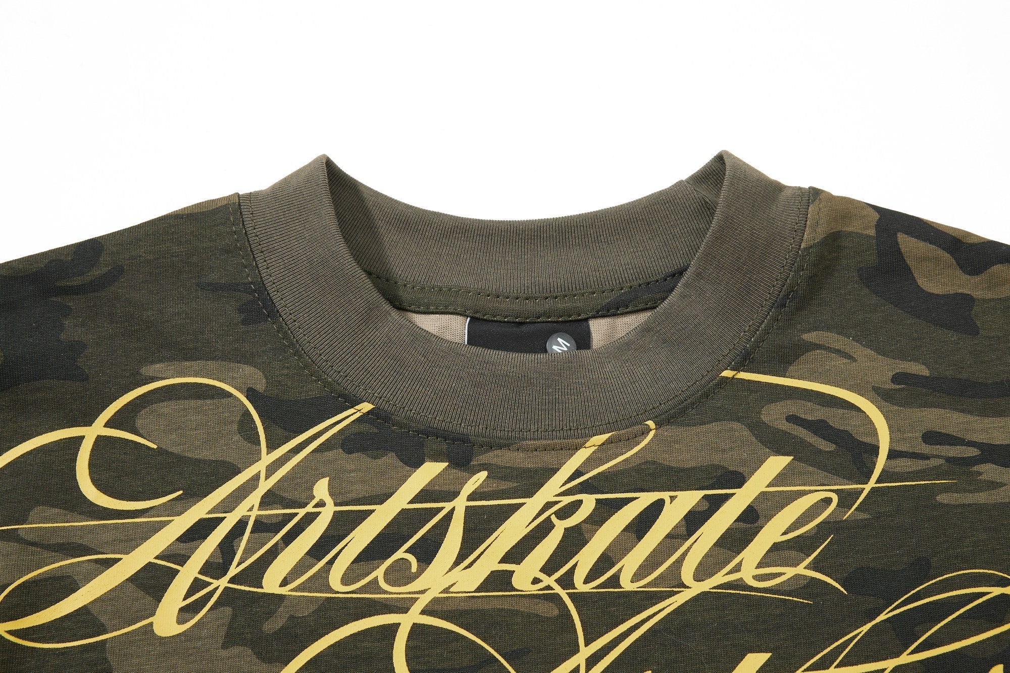 STARRVAINT Camo Script Graphic T-Shirt