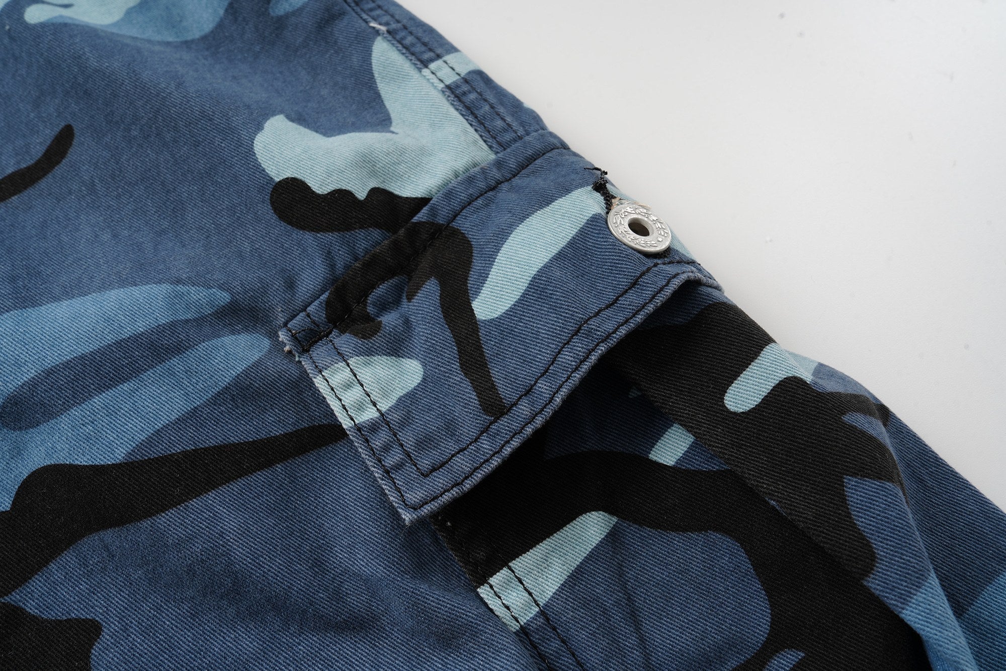 STARRVAINT Blue Camo Cargo Shorts