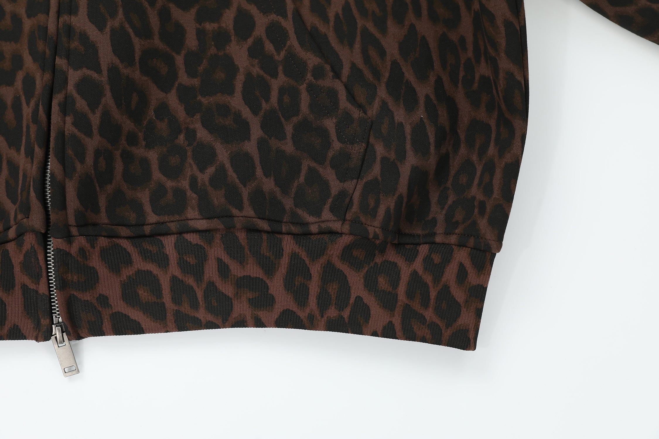 STARRVAINT Leopard Crest Zip Hoodie