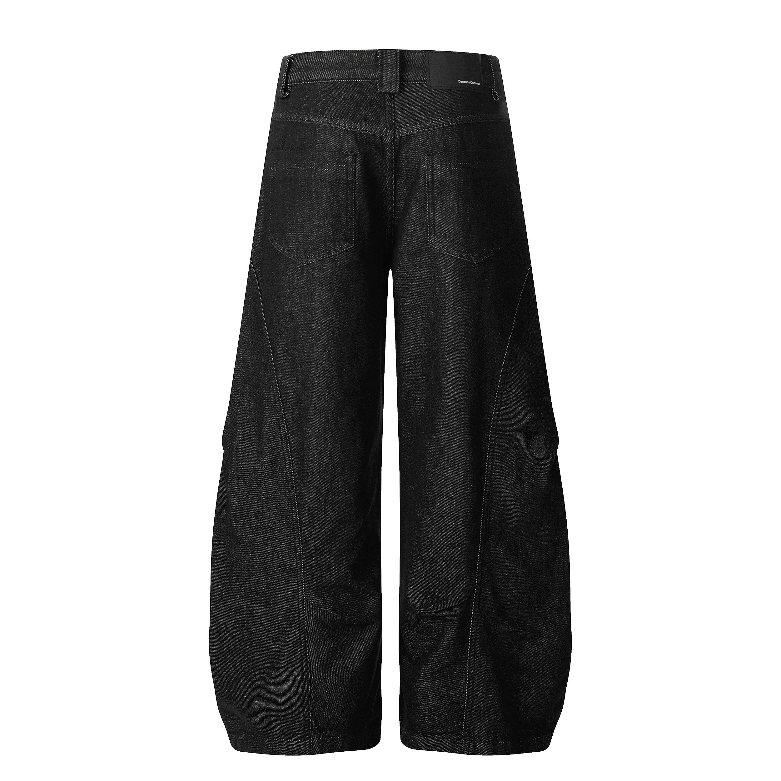STARRVAINT Structured Panel Balloon Wide-Leg Jeans
