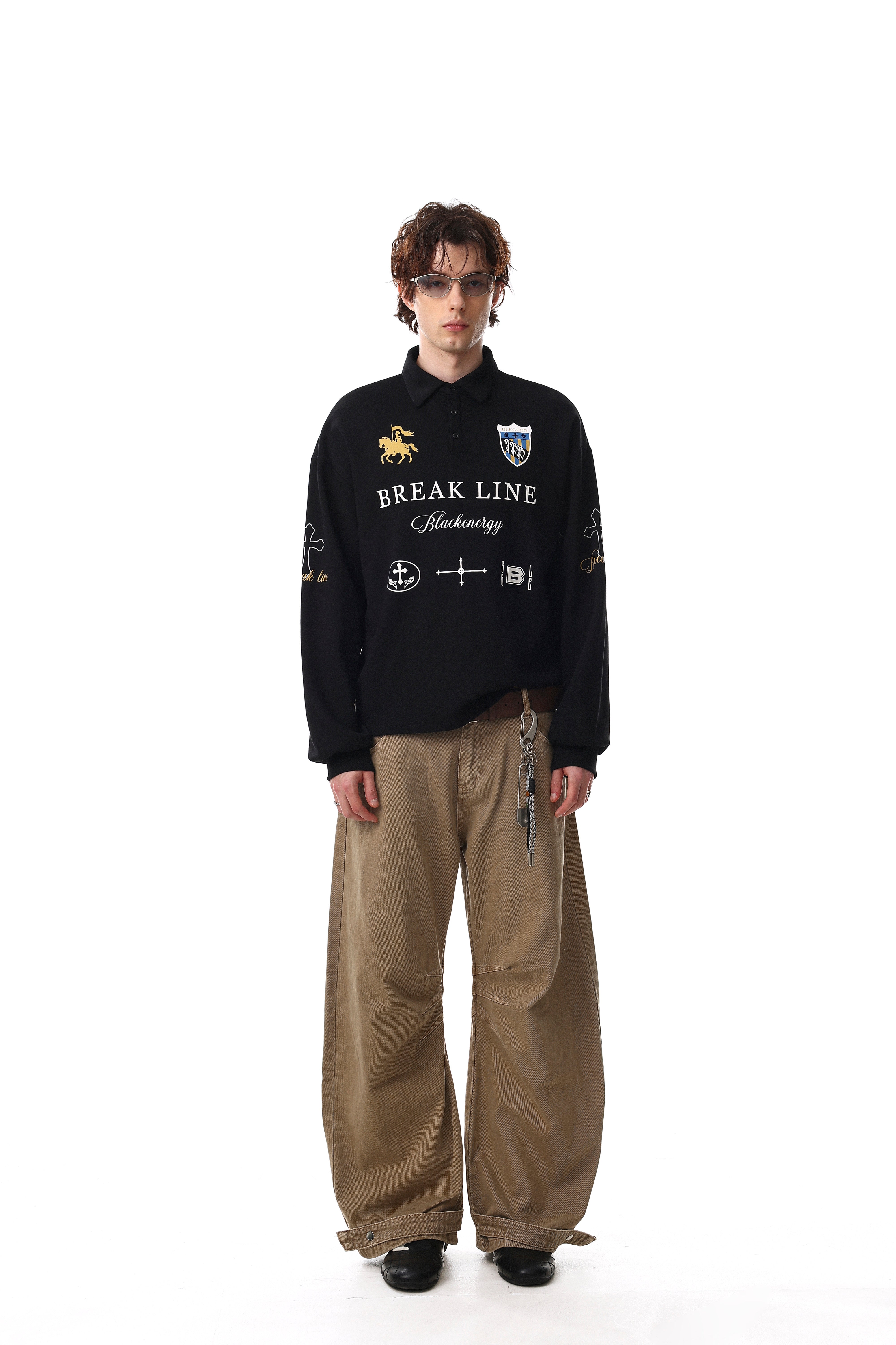 STARRVAINT Break Line Graphic Polo