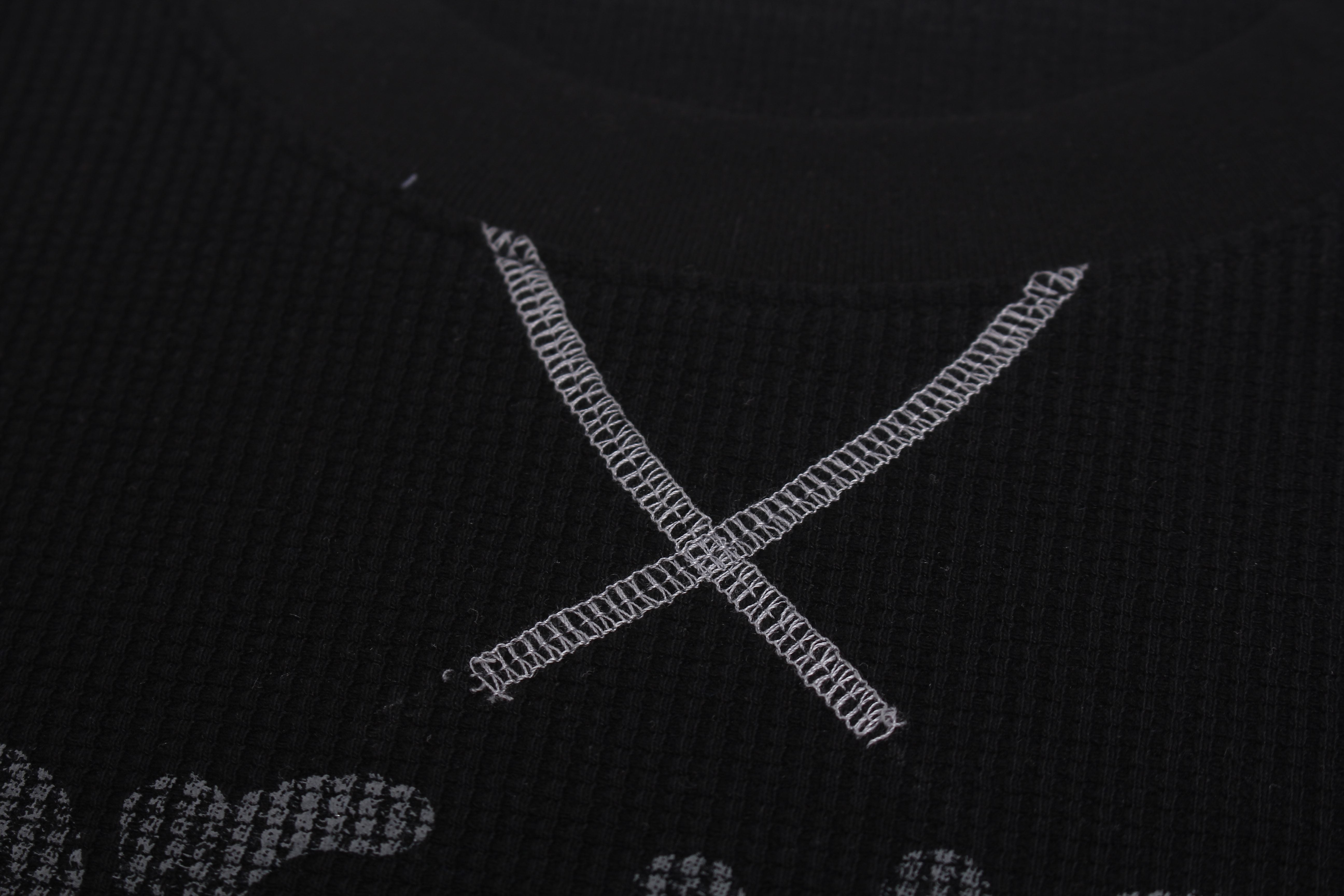 STARRVAINT Graphic Waffle Long Sleeve
