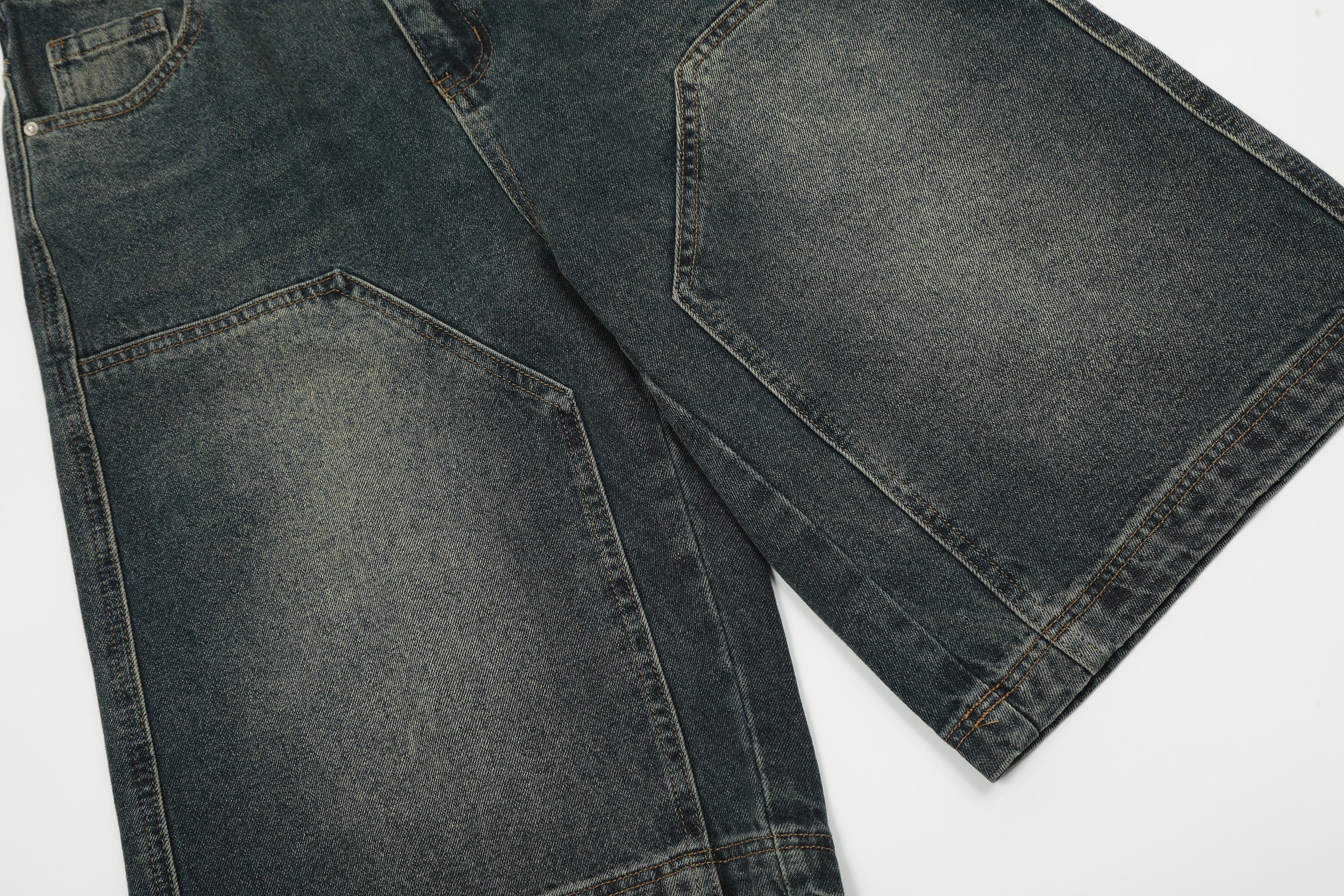 STARRVAINT Vintage Wide-Leg Denim Shorts