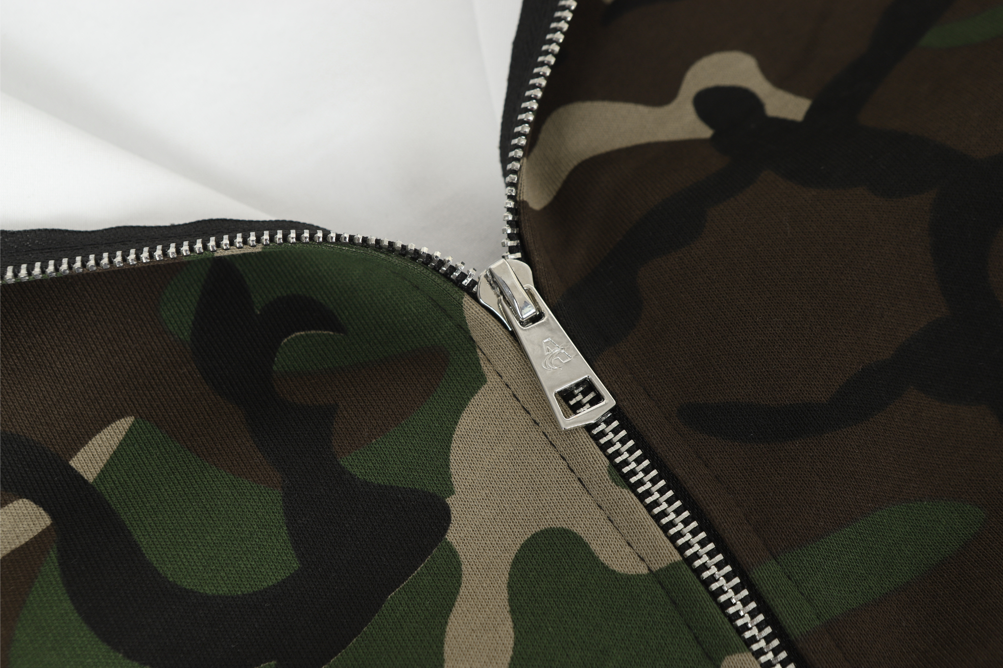 STARRVAINT Camo Angel Graphic Zip Hoodie