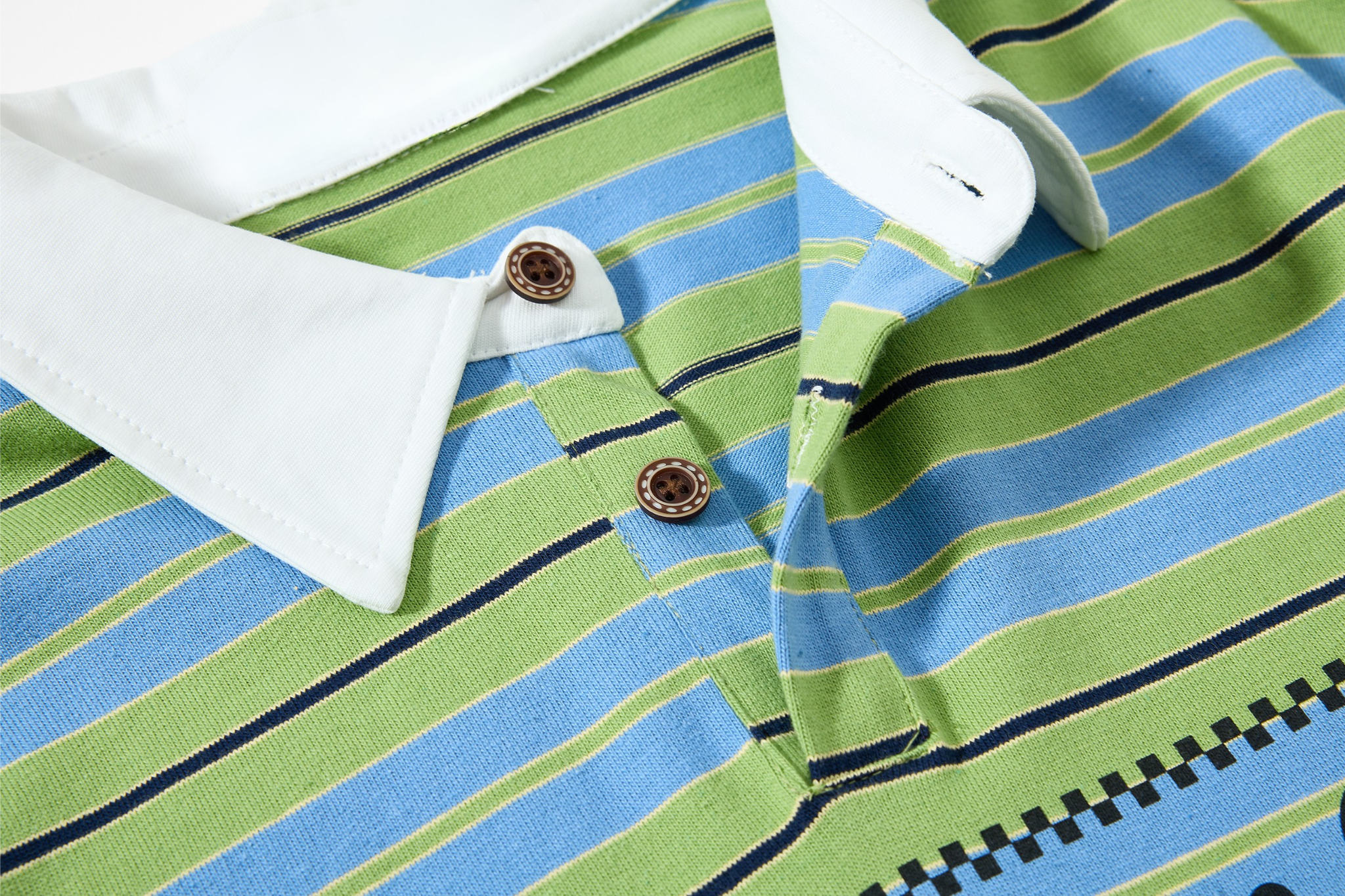 STARRVAINT Striped Graphic Layered Polo