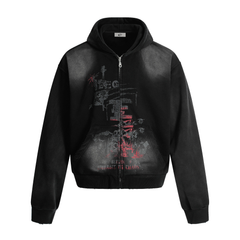 STARRVAINT “Rise and Grind” Zip-Up Hoodie
