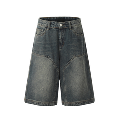 STARRVAINT Vintage Wide-Leg Denim Shorts