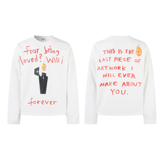 STARRVAINT Flame Doodle Emotional Graphic Long Sleeve Tee