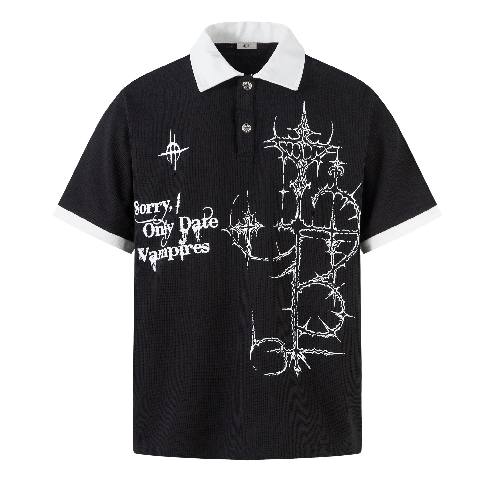 STARRVAINT Gothic Graphic Polo Shirt