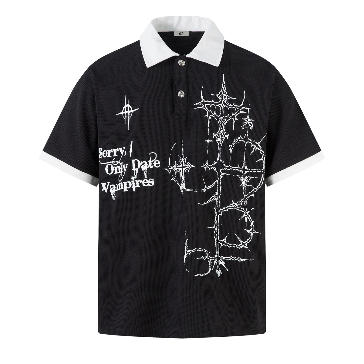 STARRVAINT Gothic Graphic Polo Shirt