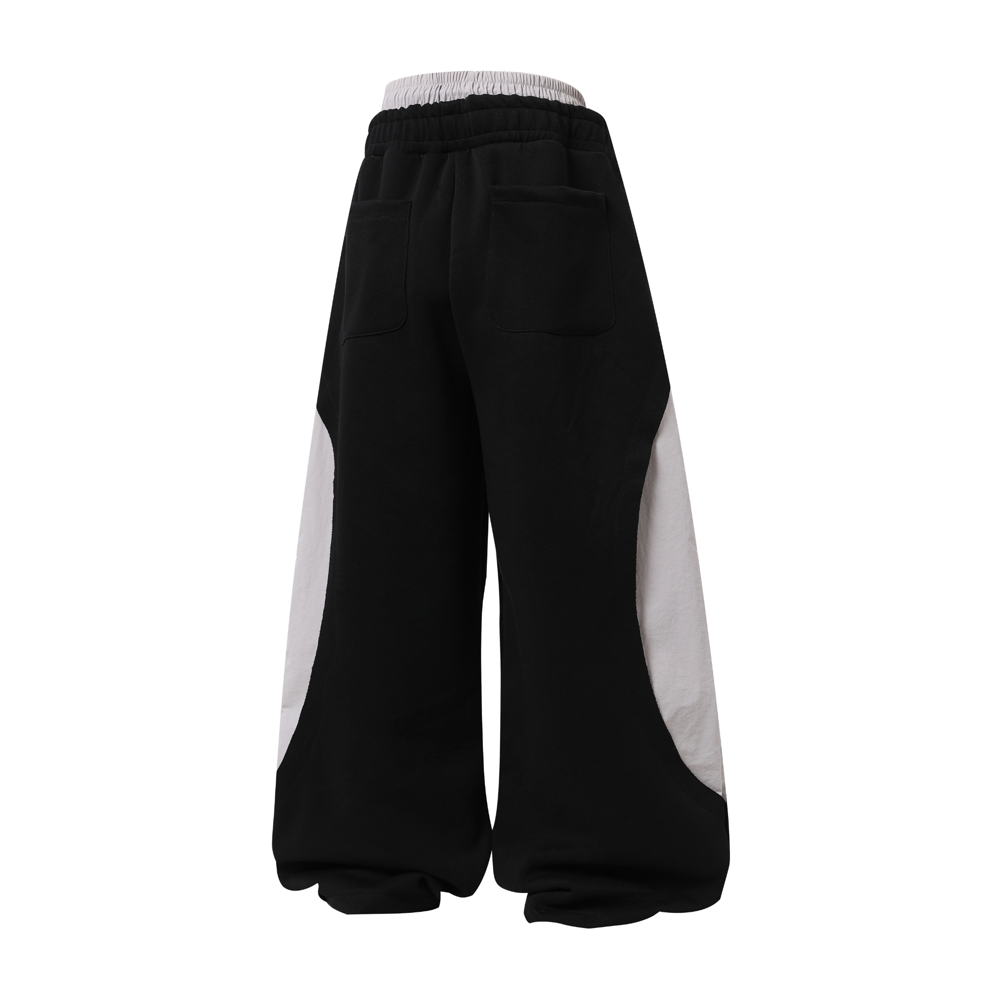 STARRVAINT Double-Waist Stripe Wide-Leg Sweatpants