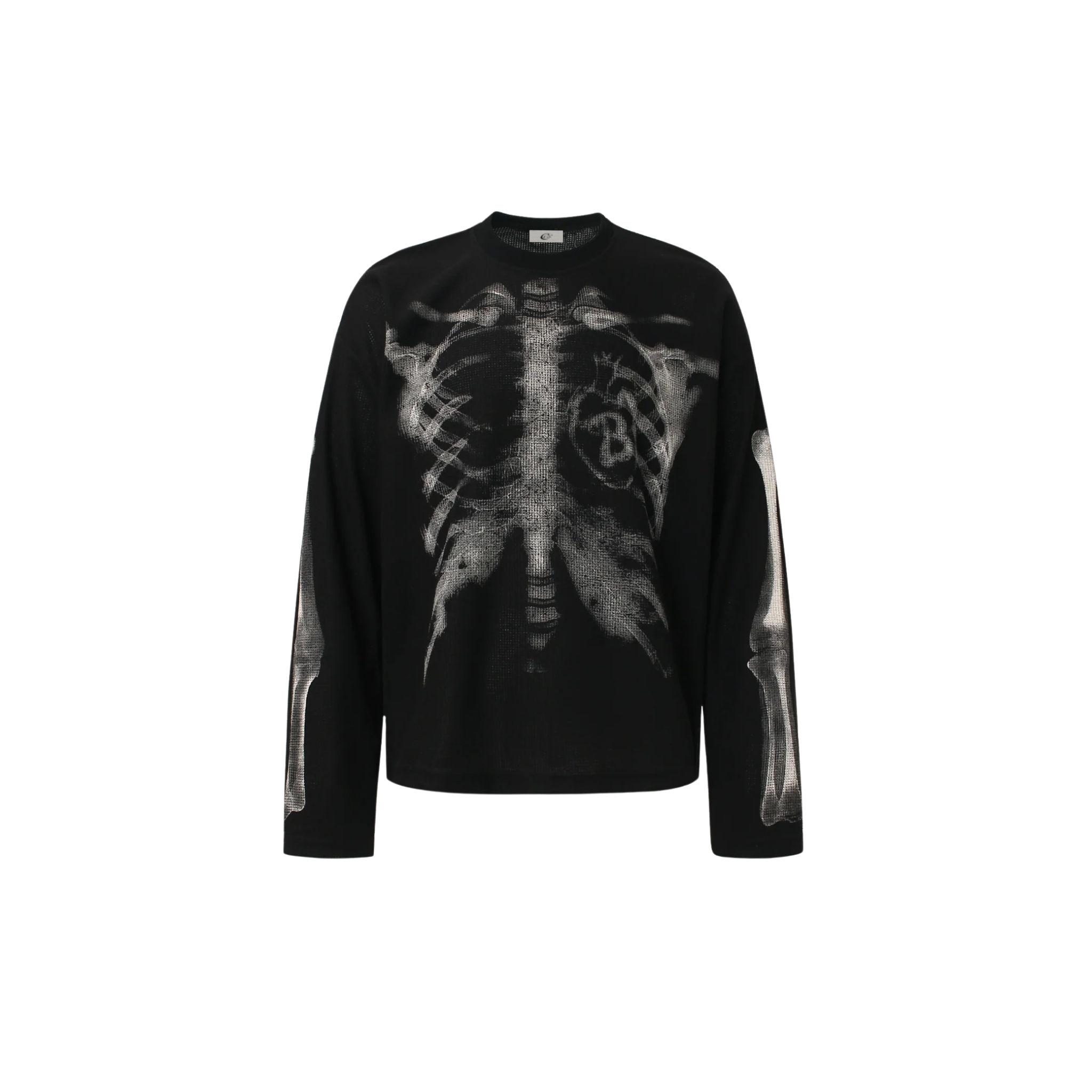 STARRVAINT Skeleton Print Long Sleeve Tee