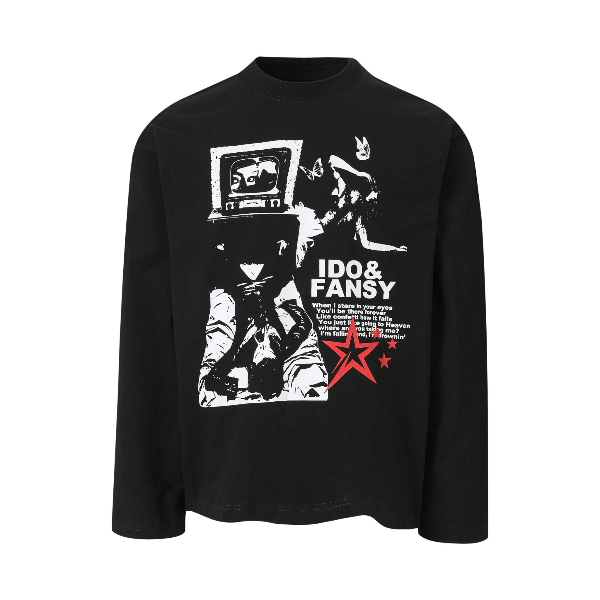 STARRVAINT Graphic Collage Long-Sleeve Tee