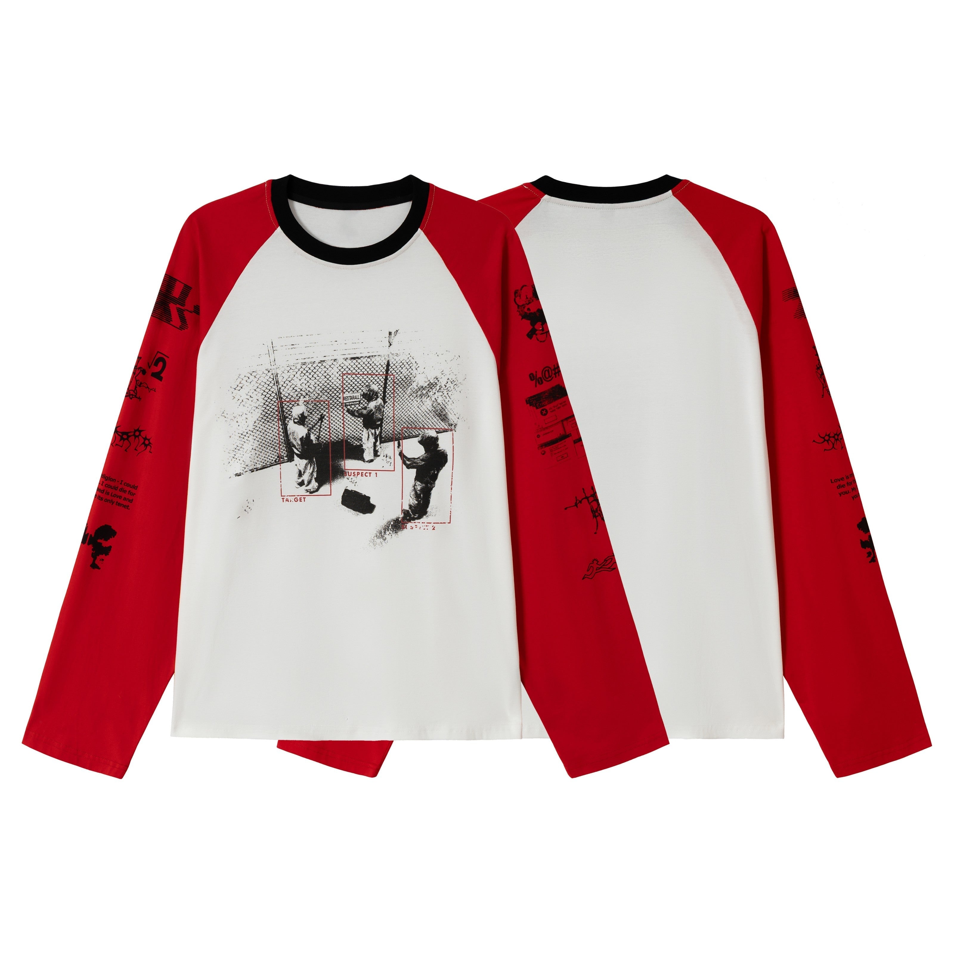 STARRVAINT Graphic Raglan Long-Sleeve T-Shirt