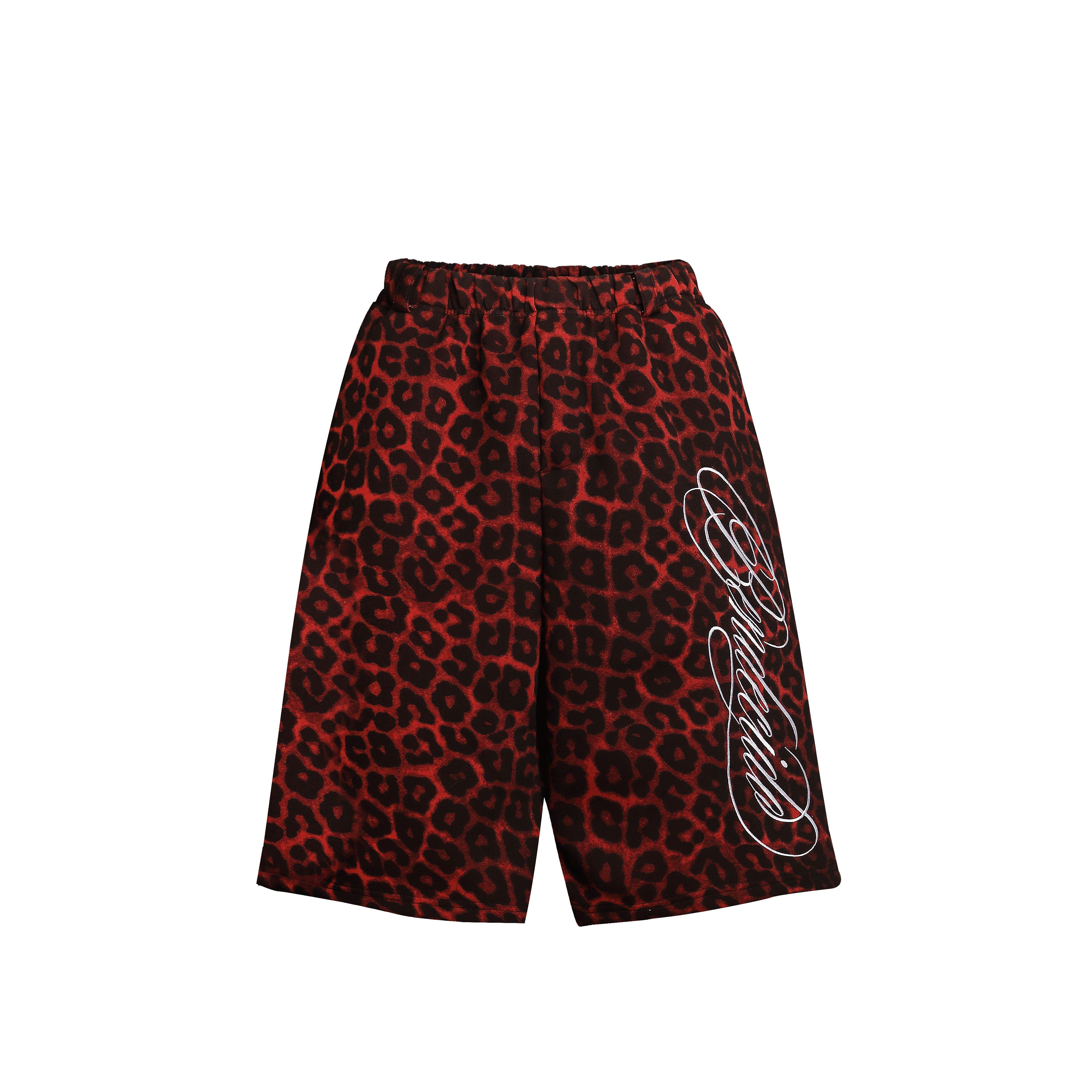 STARRVAINT Leopard Print Loose Shorts