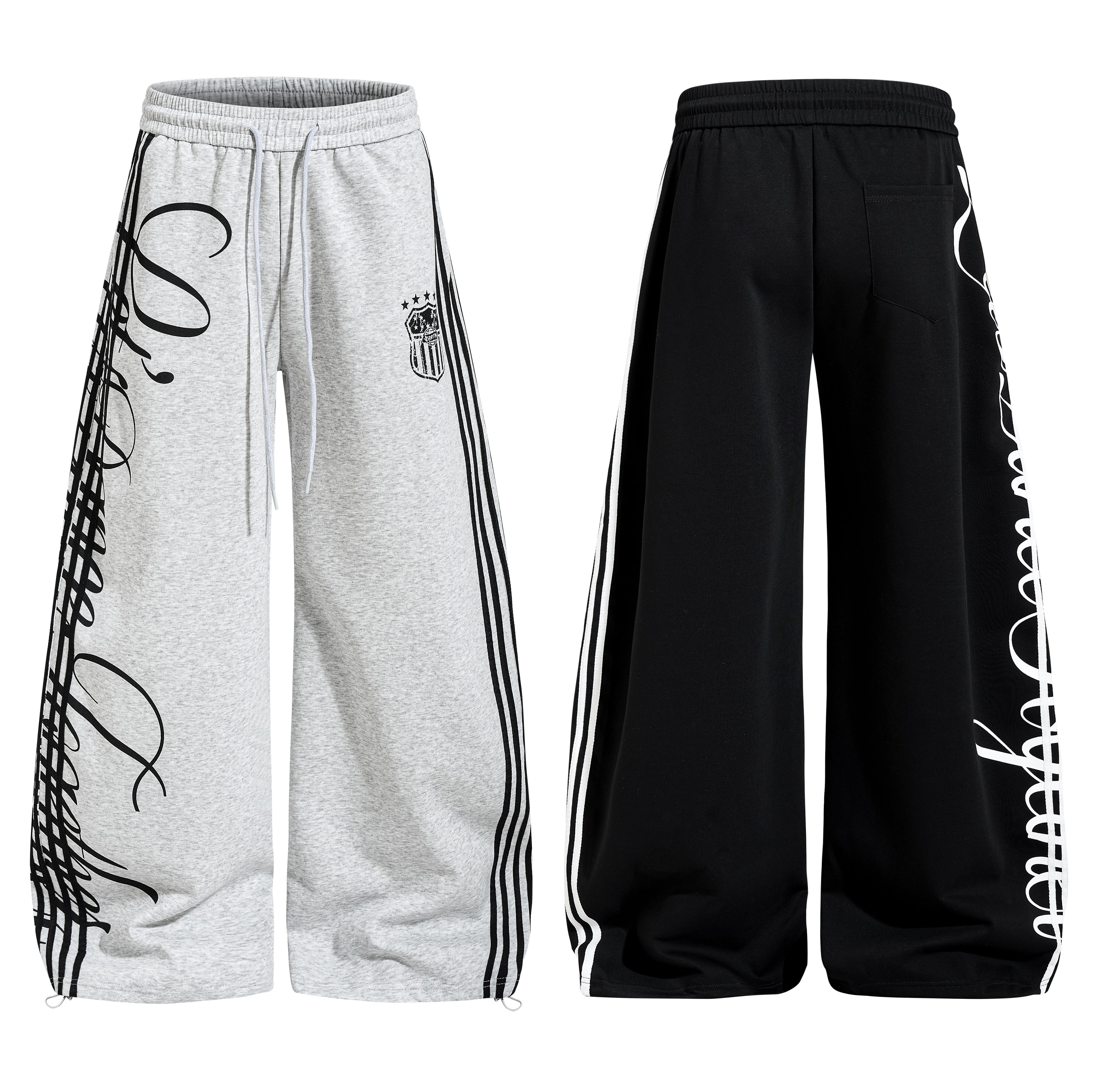 STARRVAINT Script Stripe Wide-Leg Sweatpants