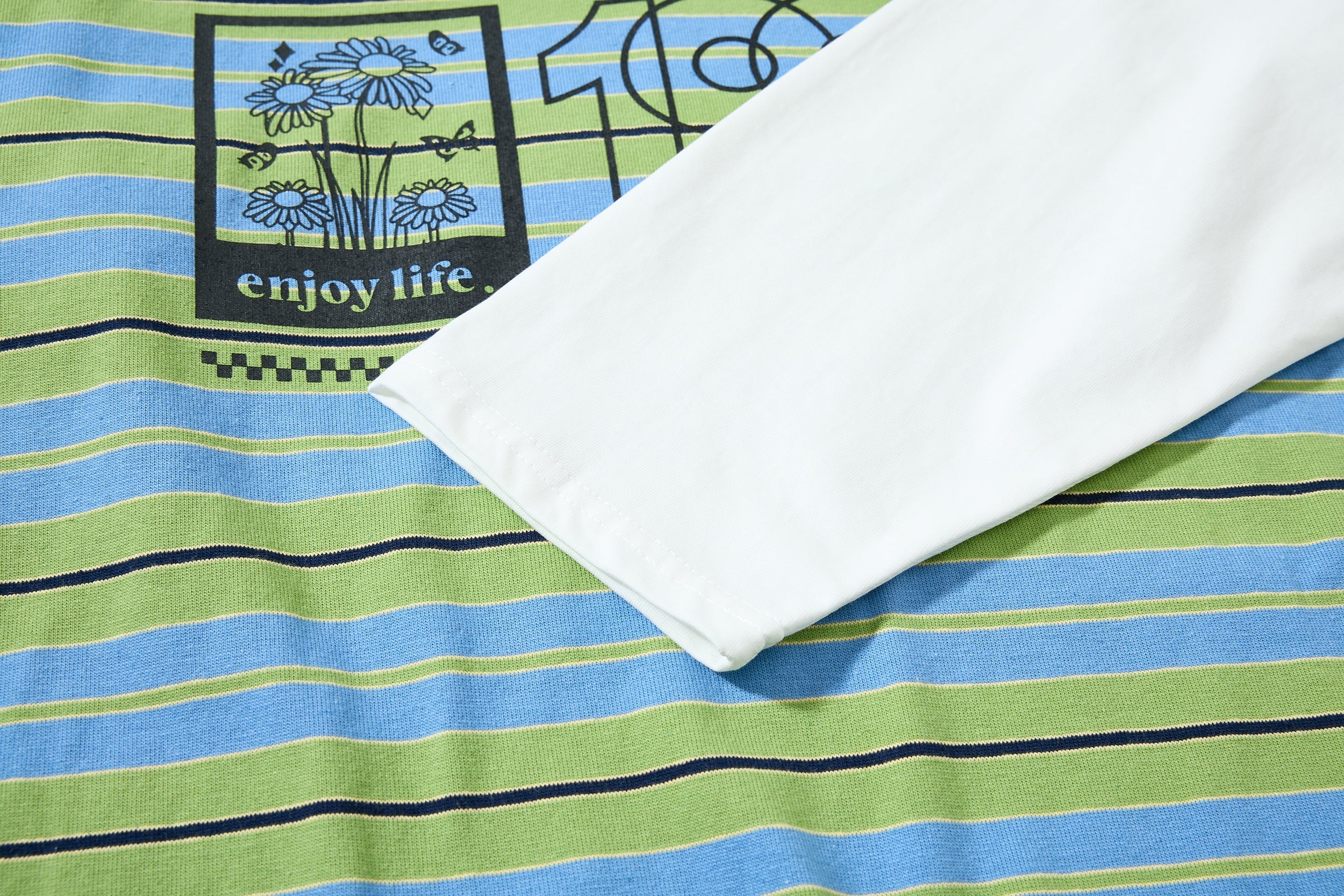 STARRVAINT Striped Graphic Layered Polo