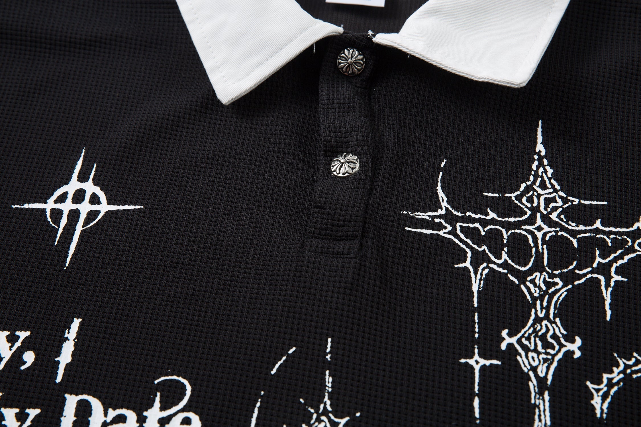 STARRVAINT Gothic Graphic Polo Shirt