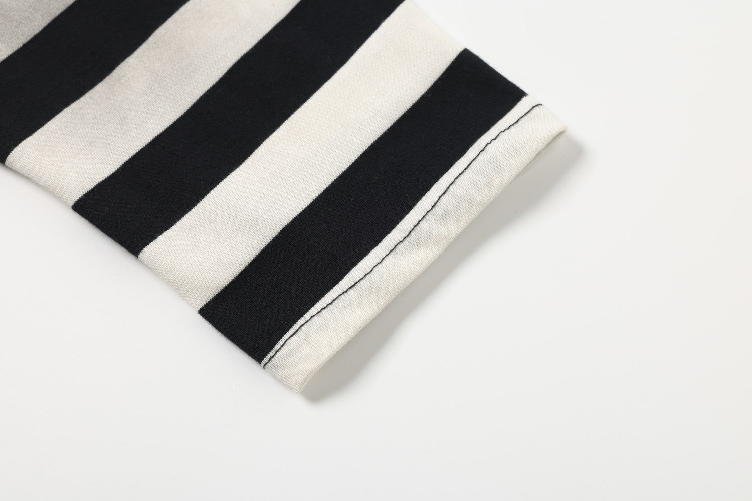 STARRVAINT Leopard Collar Stripe Polo Tee