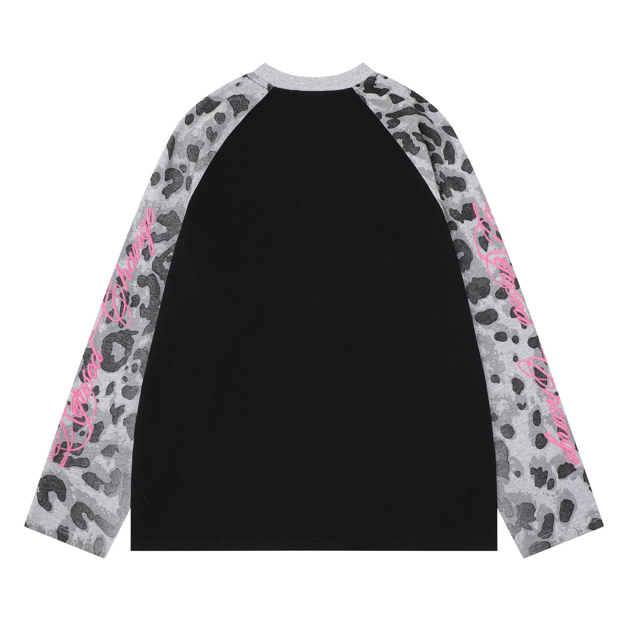 STARRVAINT Leopard Raglan Long Sleeve Tee
