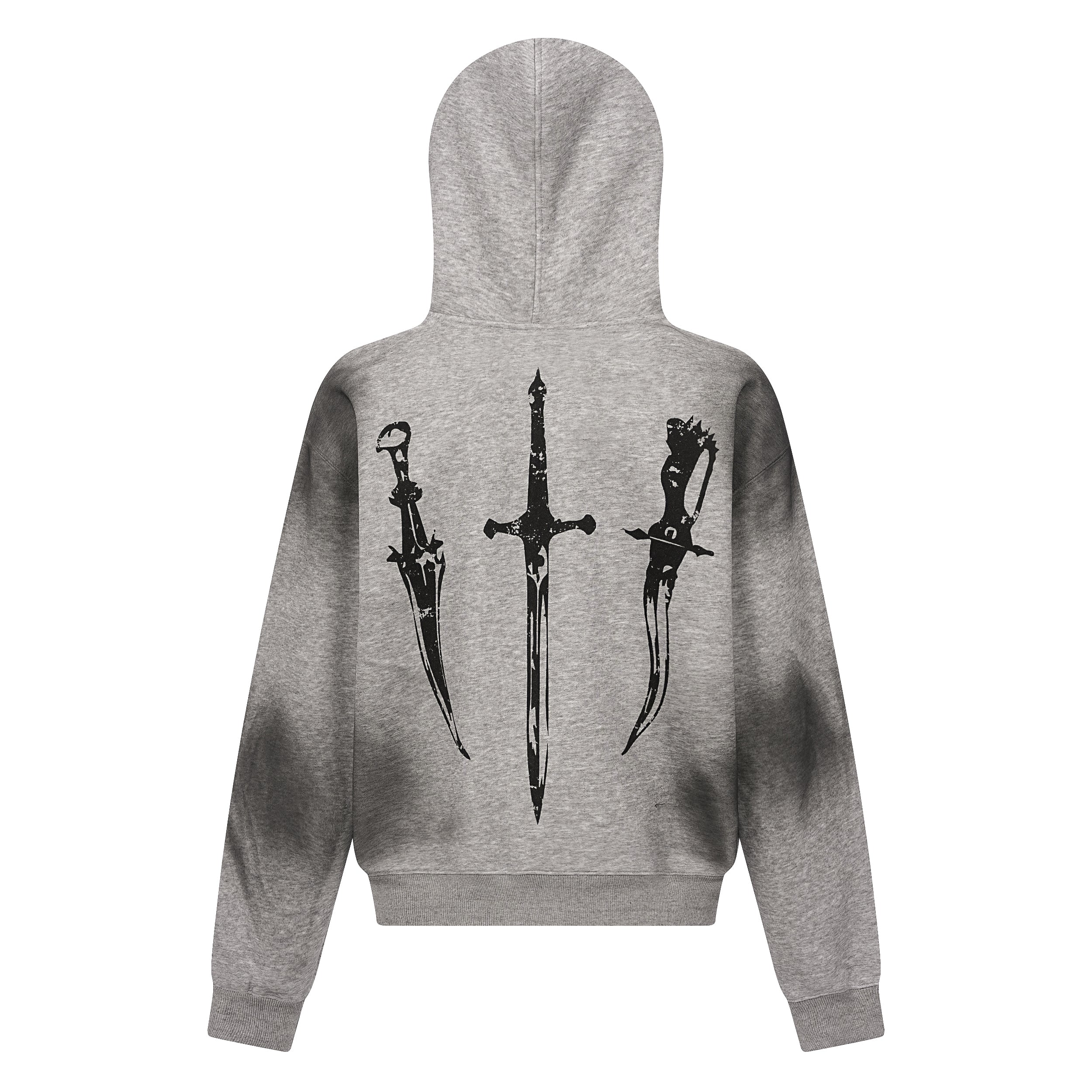 STARRVAINT Gothic Fur-Trim Zip-Up Hoodie