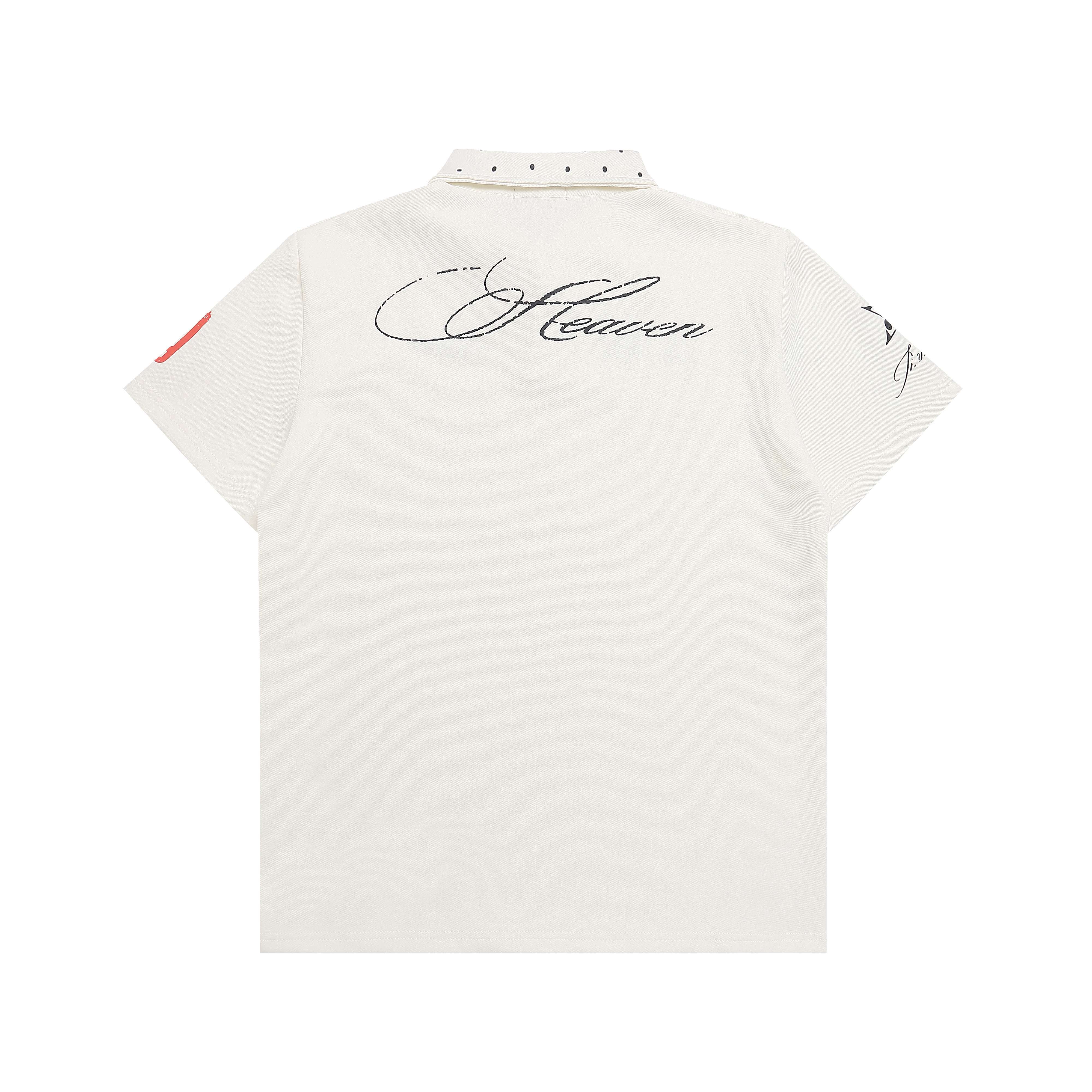 STARRVAINT Studded Collar Polo Shirt